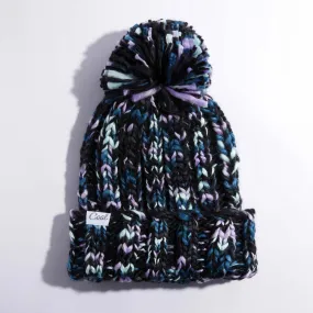 Coal Opal Space Dye Chunky Pom Beanie