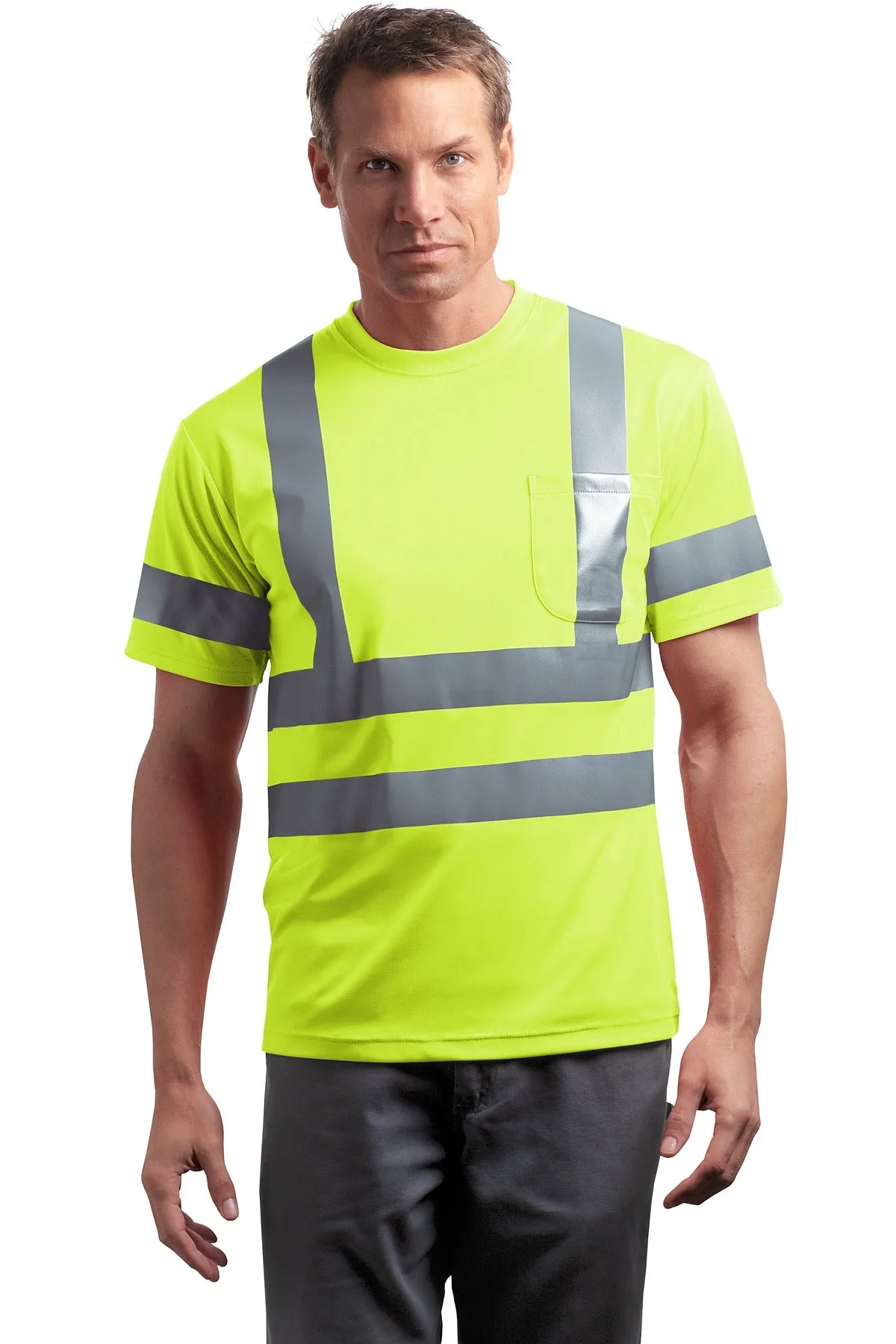 CornerStone - ANSI 107 Class 3 Short Sleeve Snag-Resistant Reflective T-Shirt. CS408