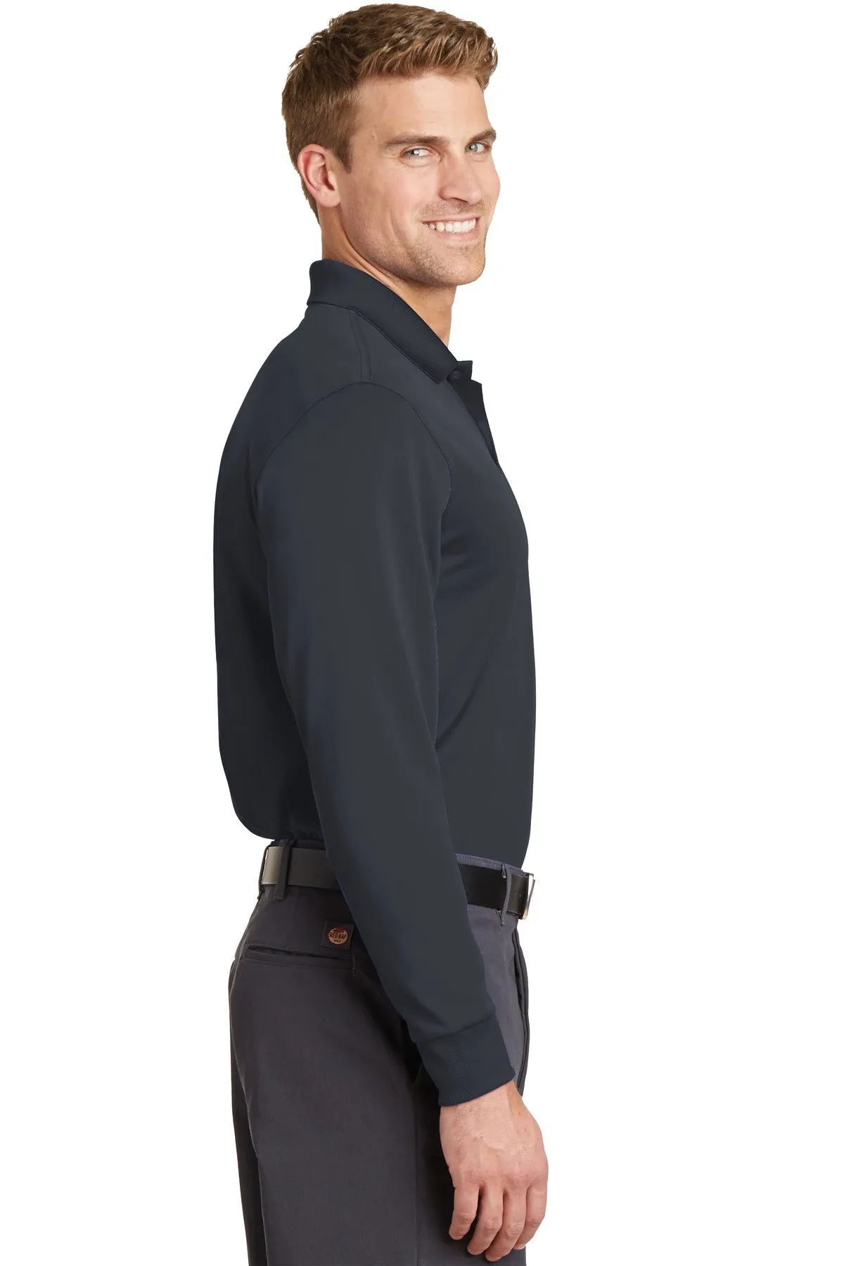 CornerStone Snag-Proof Long Sleeve Polo, Charcoal