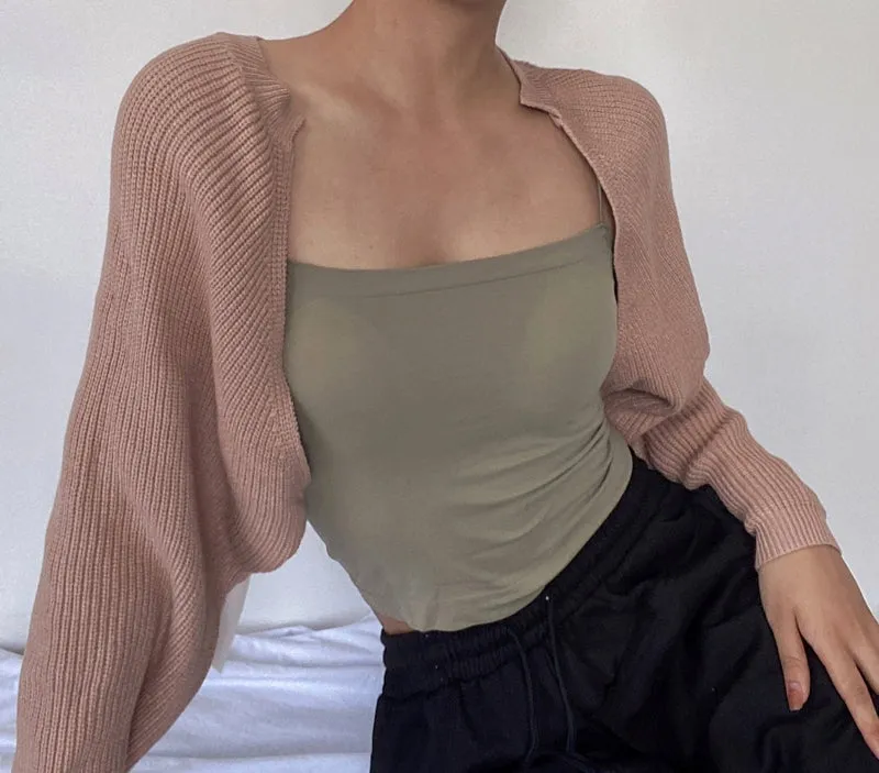 Cropped Batwing Cardigan (preorder/ 3 colours)