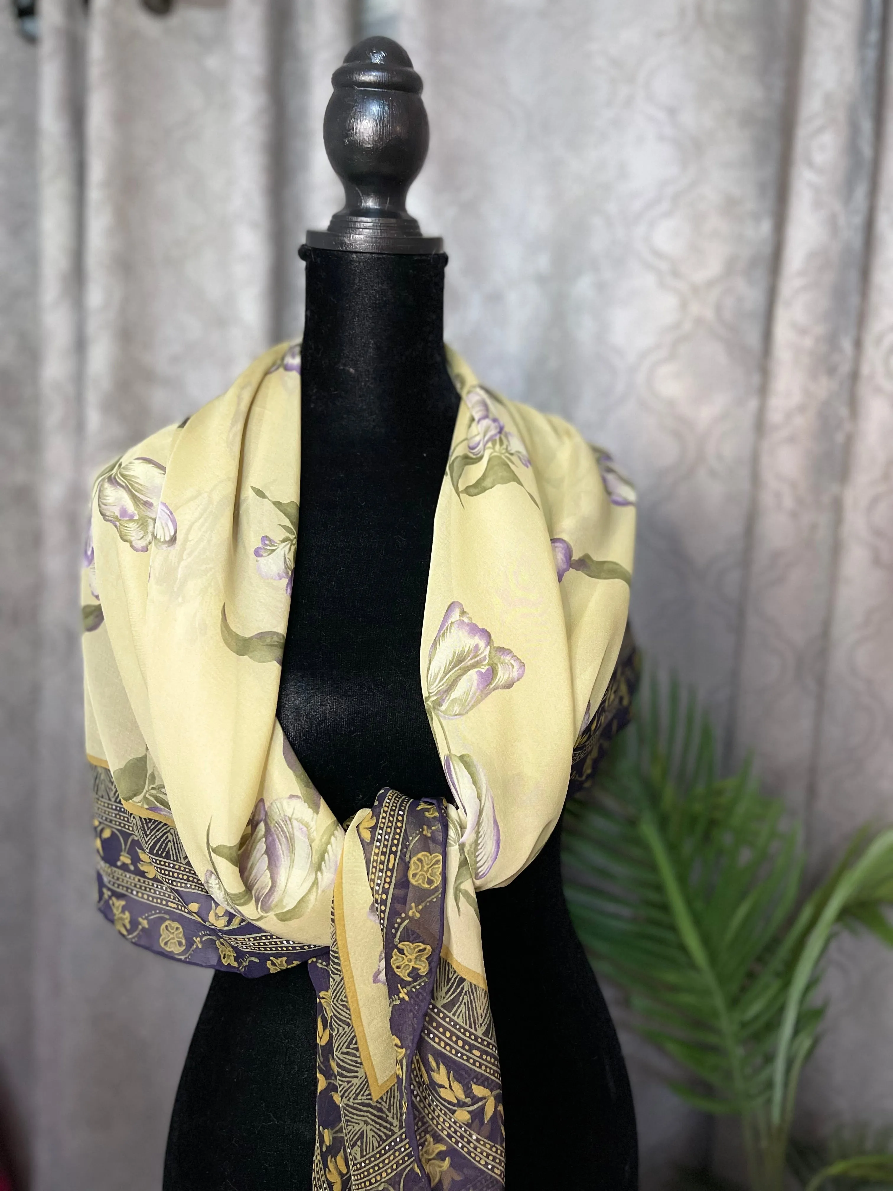 Designer Dana Buchman Chiffon Silk Scarf