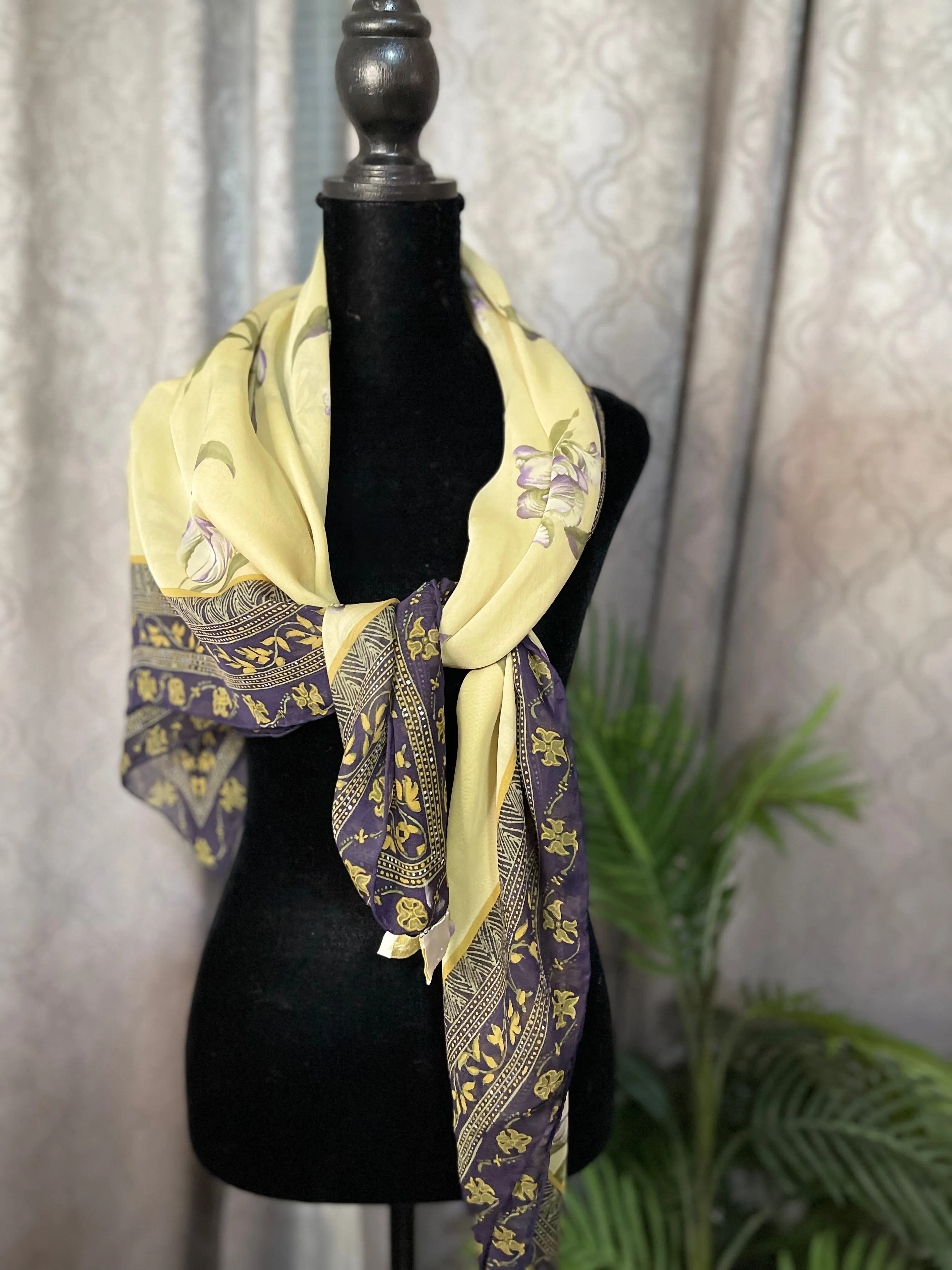 Designer Dana Buchman Chiffon Silk Scarf