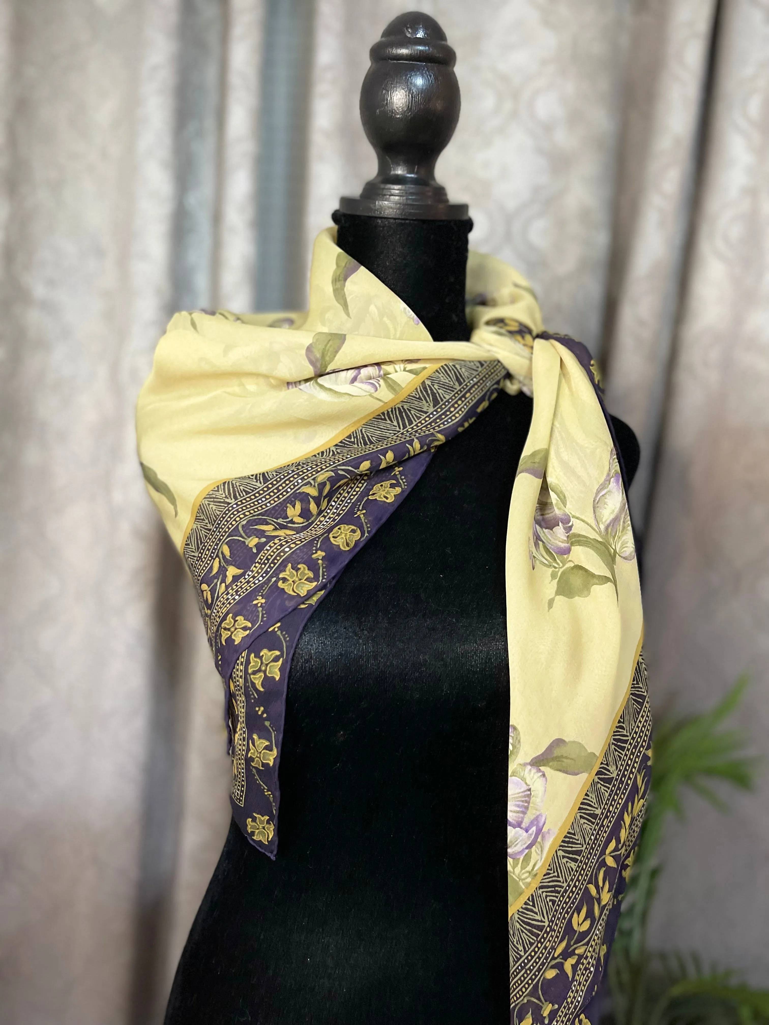 Designer Dana Buchman Chiffon Silk Scarf