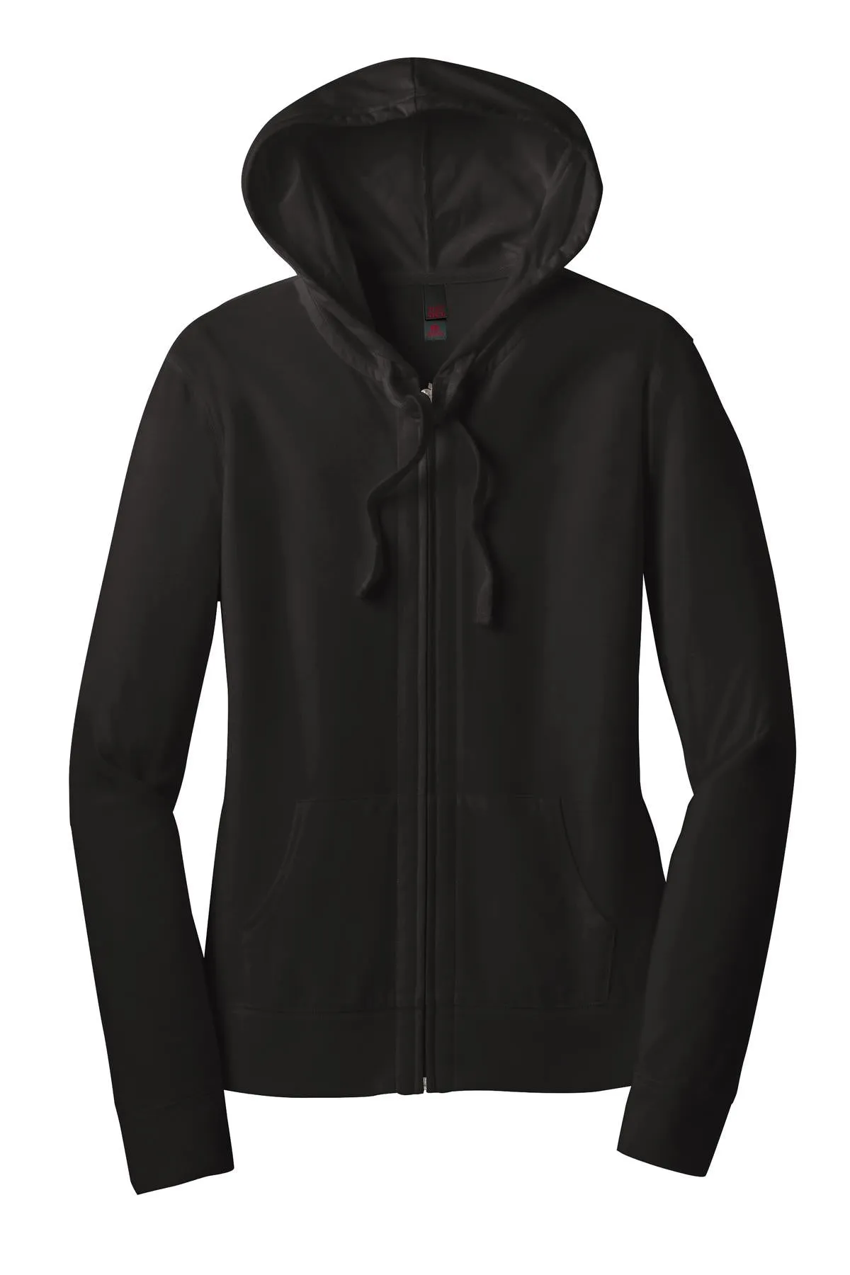 District Women's Fitted Jersey Full-Zip Hoodie. DT2100