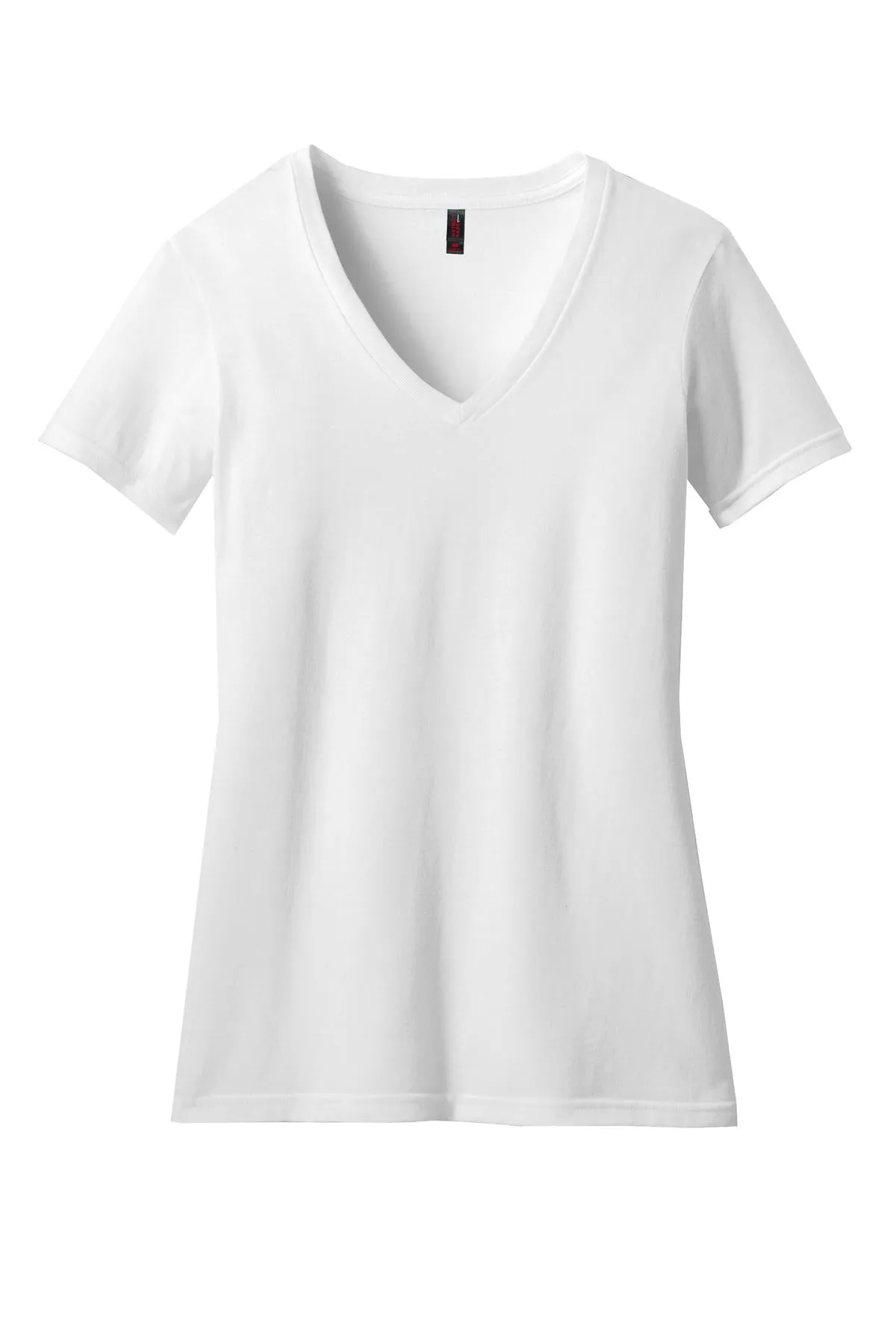 District Women's Perfect Blend CVC V-Neck Tee. DM1190L