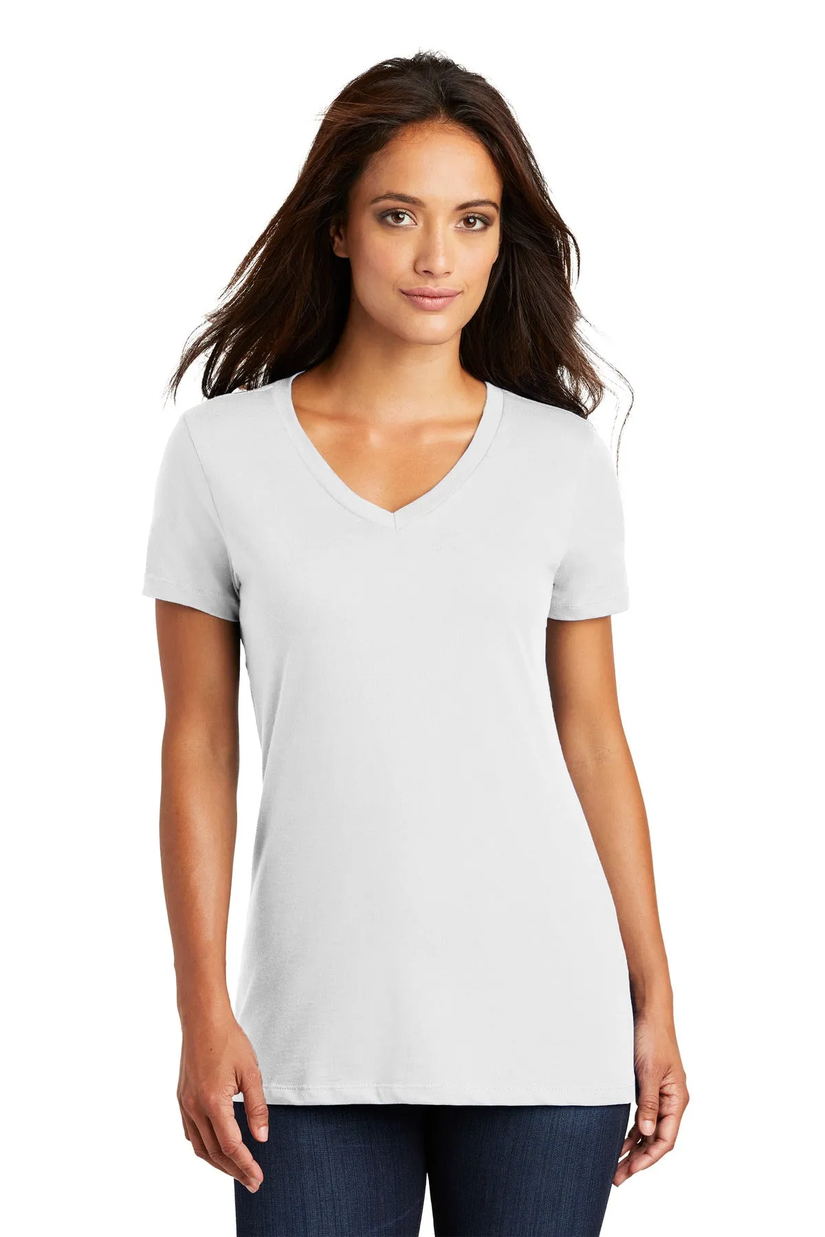 District - Women's Perfect Weight V-Neck Tee. DM1170L