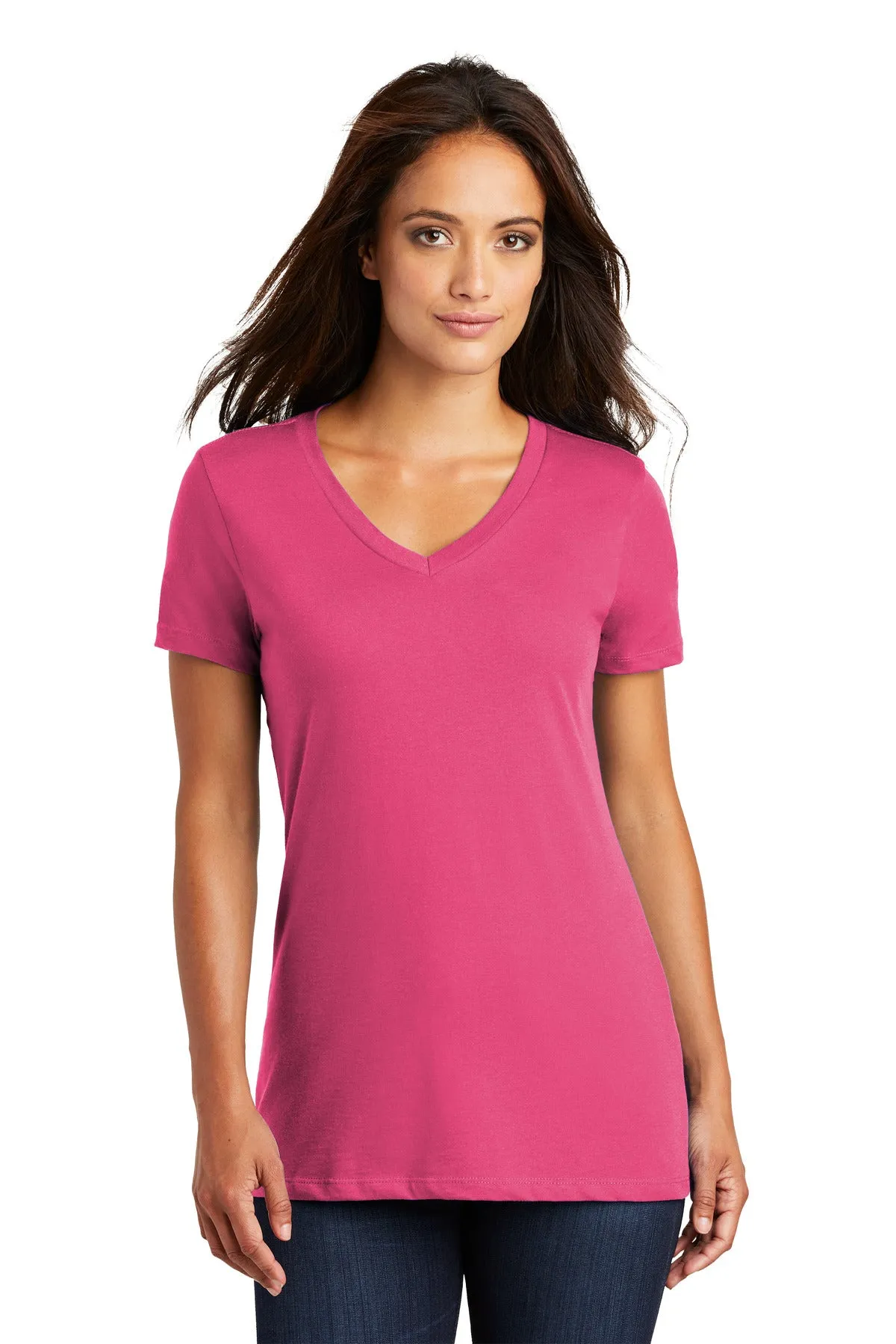 District - Women's Perfect Weight V-Neck Tee. DM1170L