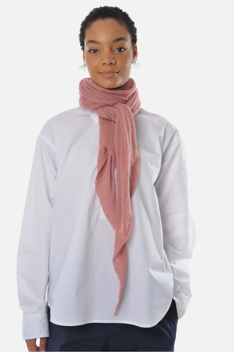 Dusty Terracotta Classic Knit Diamond Cashmere Scarf