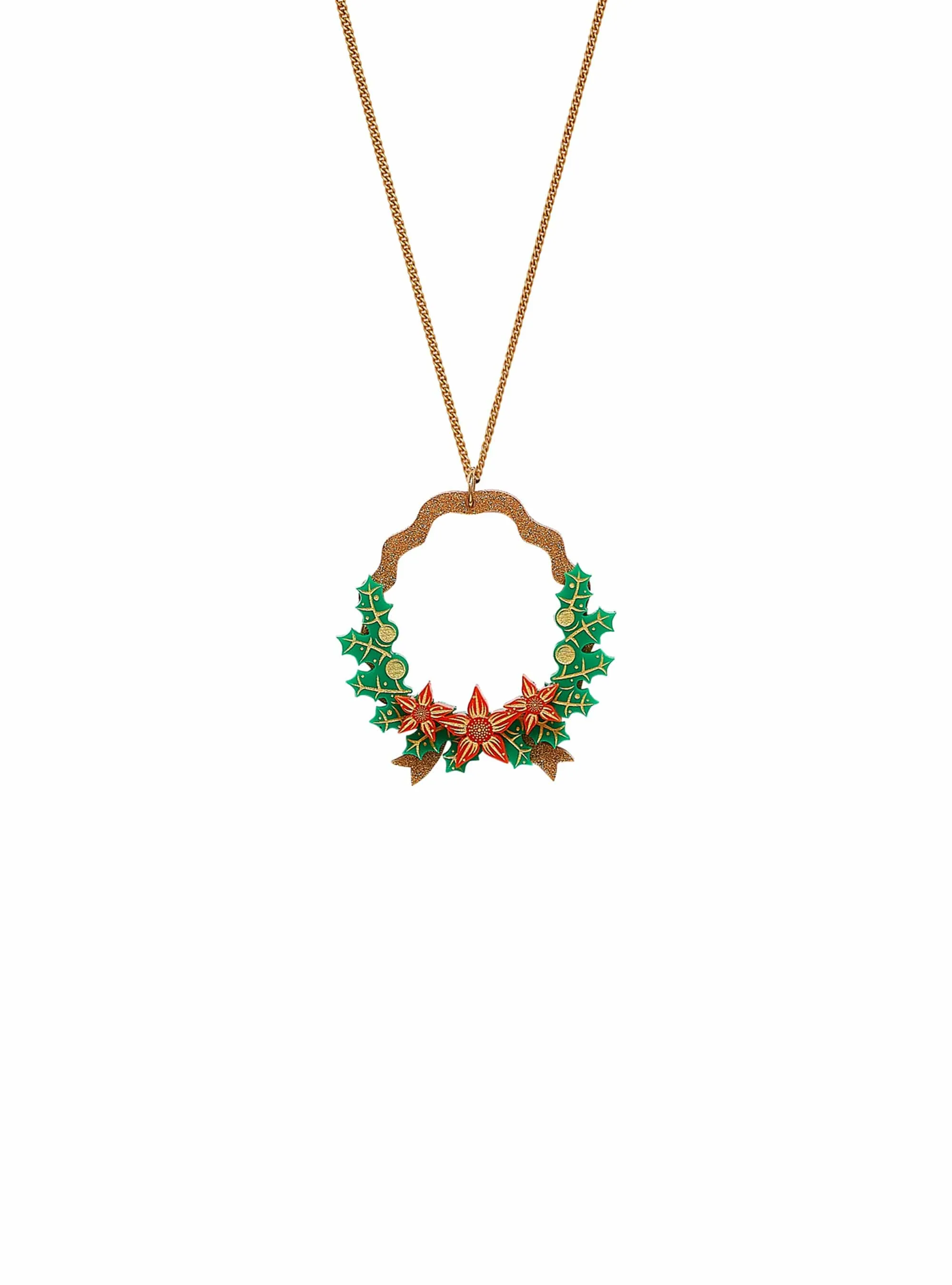 Festive Wreath Necklace