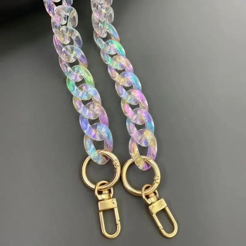 FishSheep DIY Iridescent Acrylic Chunky Chain Strap - Versatile Jewelry & Handbag Accessory