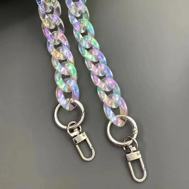 FishSheep DIY Iridescent Acrylic Chunky Chain Strap - Versatile Jewelry & Handbag Accessory