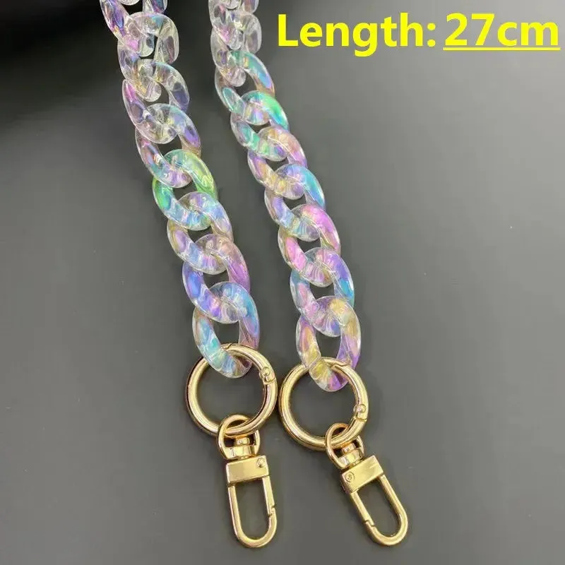 FishSheep DIY Iridescent Acrylic Chunky Chain Strap - Versatile Jewelry & Handbag Accessory