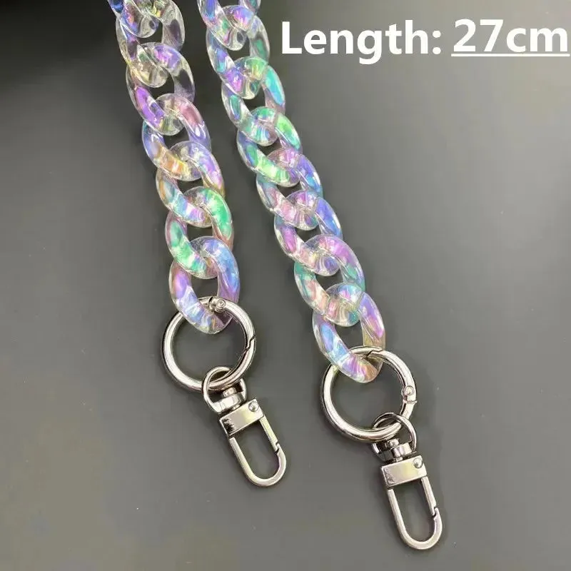 FishSheep DIY Iridescent Acrylic Chunky Chain Strap - Versatile Jewelry & Handbag Accessory