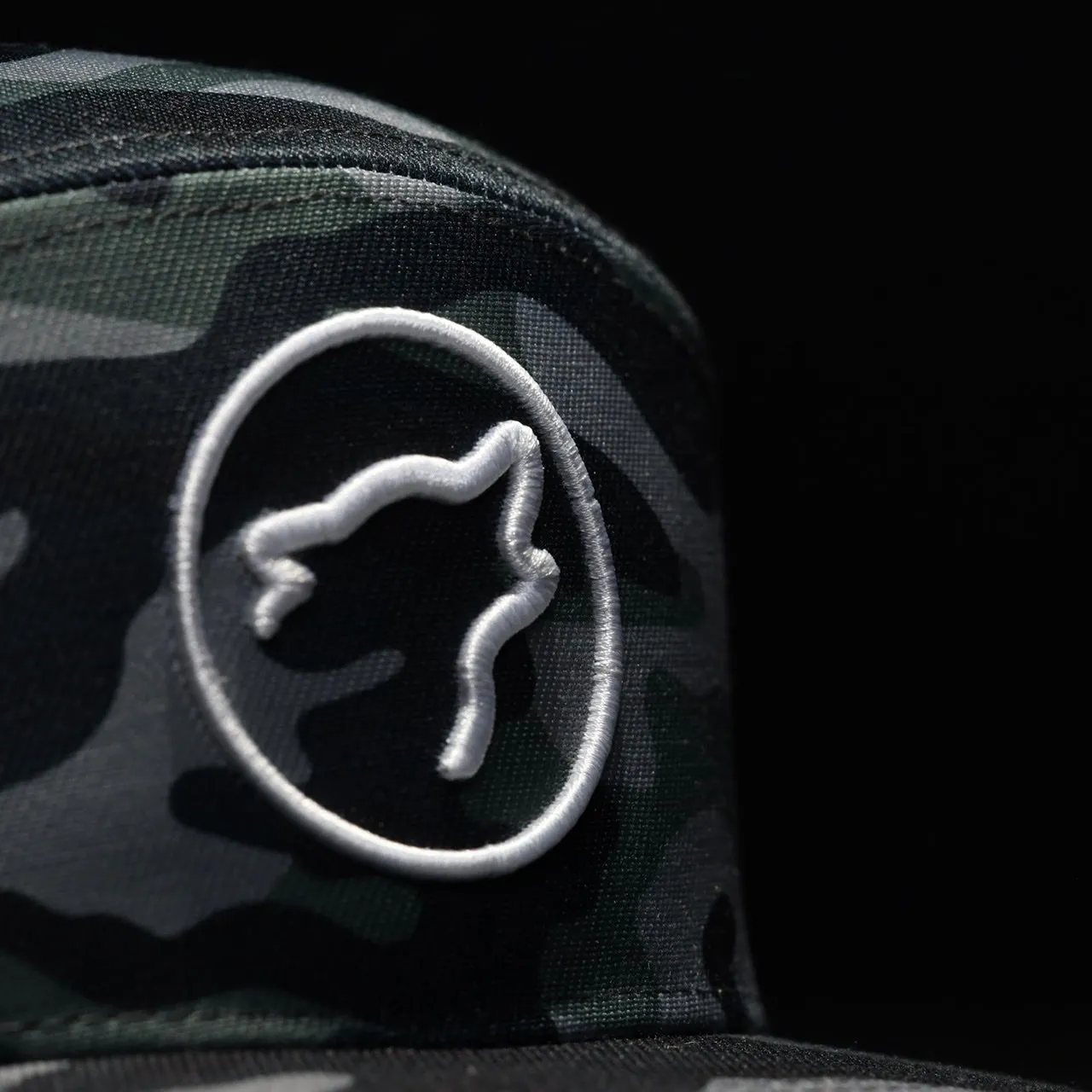 Flat Bill Snapback Hat Gunmetal Camo