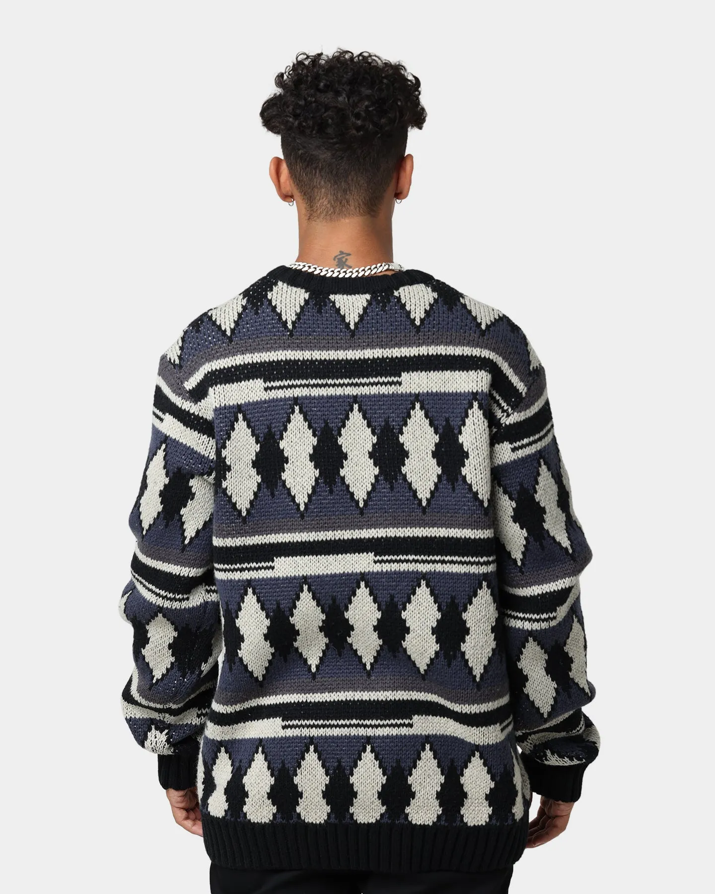 Fred Perry Chunky Jacquard Jumper Light Oyster