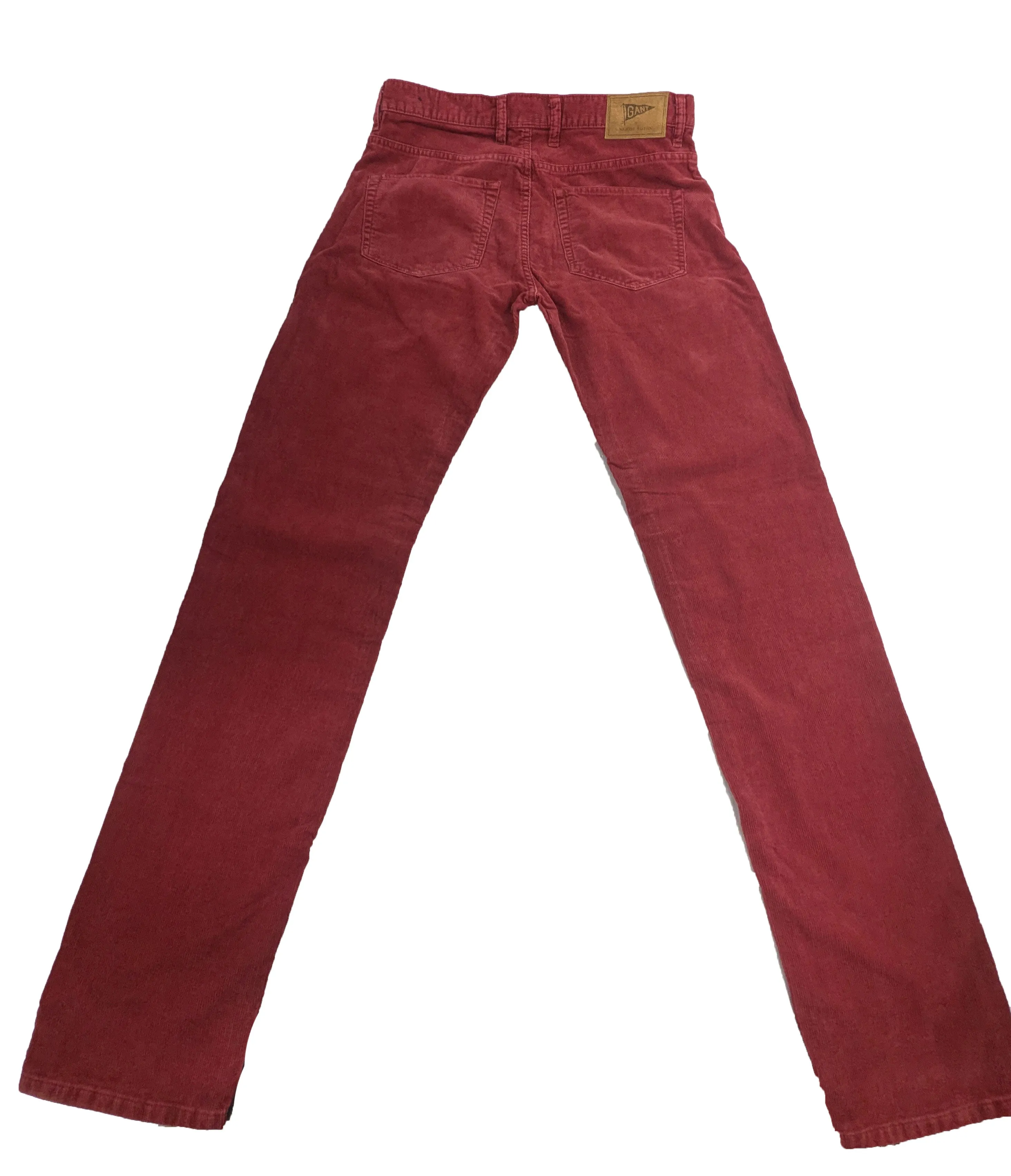 GANT Maroon Red Michael Bastian 5 Pocket Corduroy Pants 1019725 Size 32/34