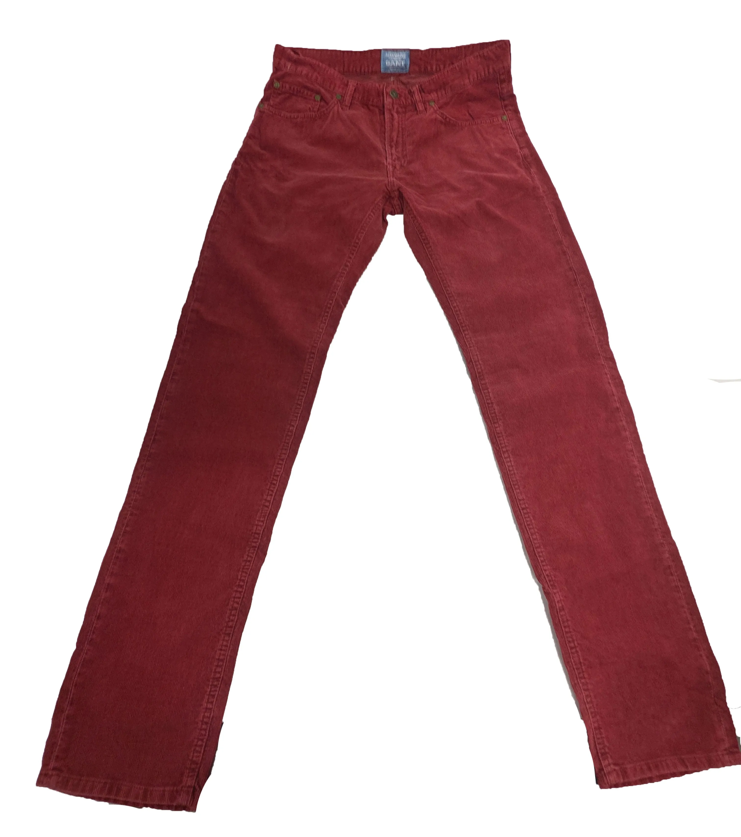 GANT Maroon Red Michael Bastian 5 Pocket Corduroy Pants 1019725 Size 32/34