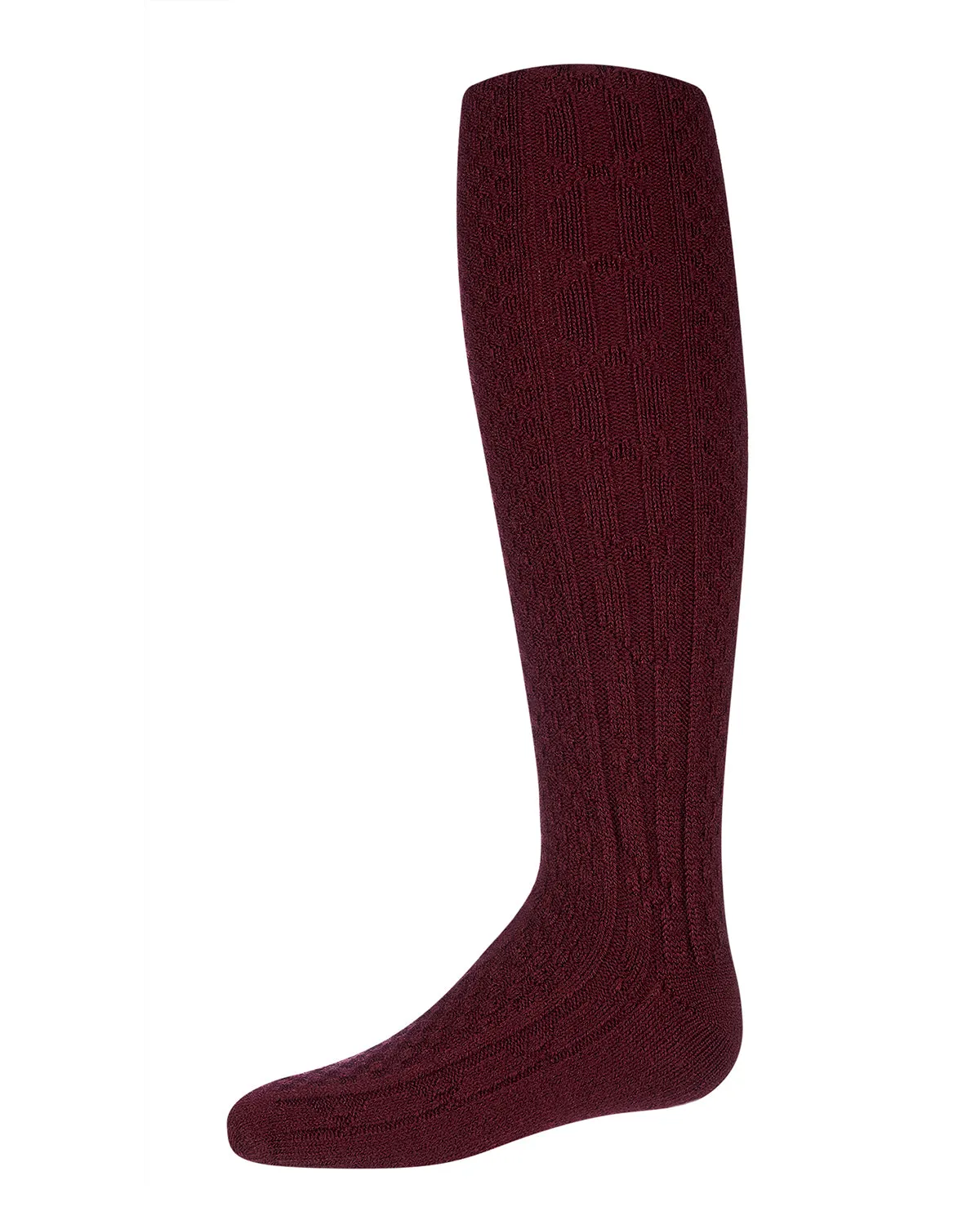 Girls Chunky Ribbed Knit Knee-High Socks