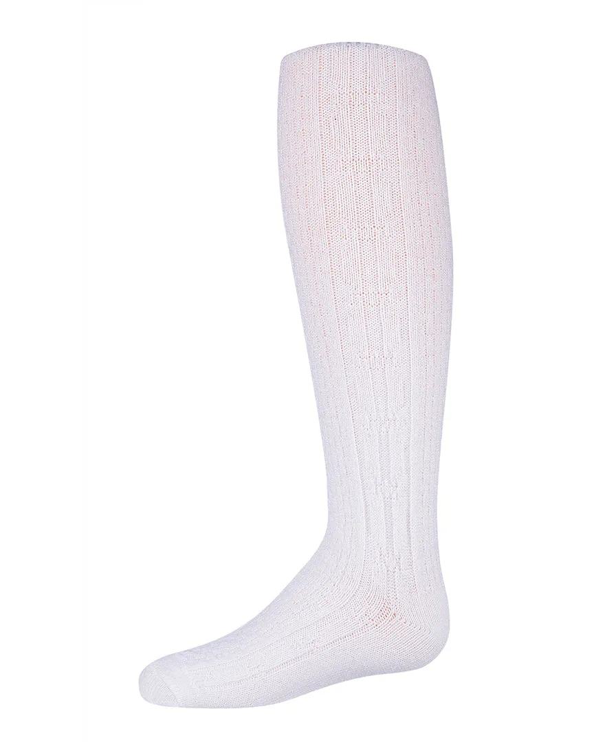 Girls Chunky Ribbed Knit Knee-High Socks