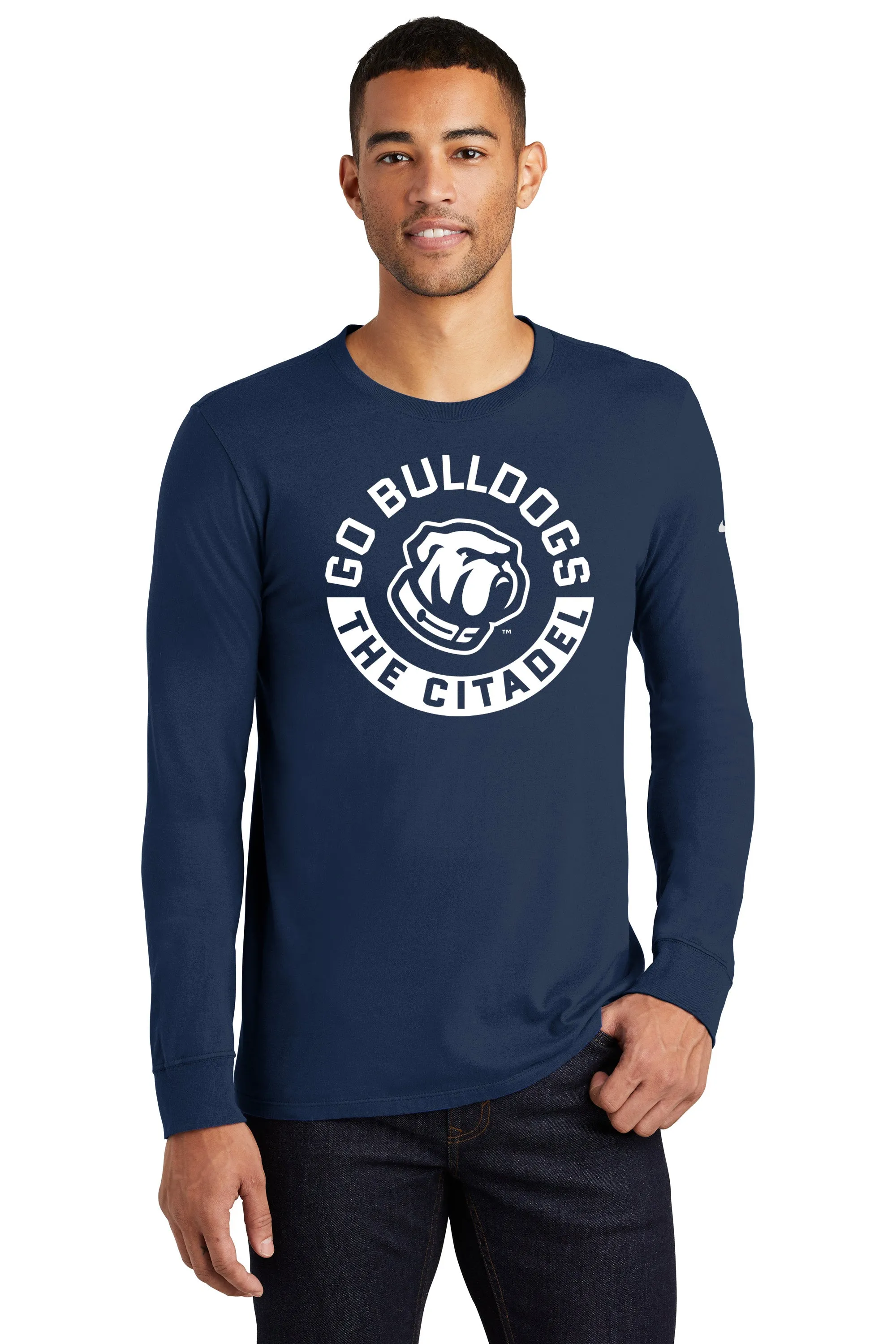 Go Bulldogs,The Citadel ,Nike Core Cotton Long Sleeve Tee