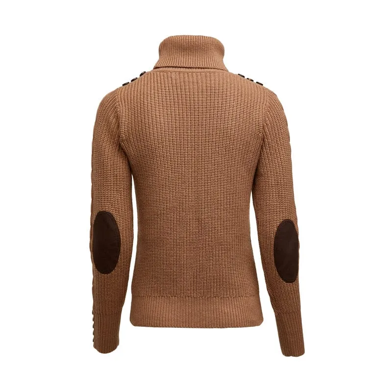 Holland Cooper Country Merino Roll Neck Ladies Knit - Caramel