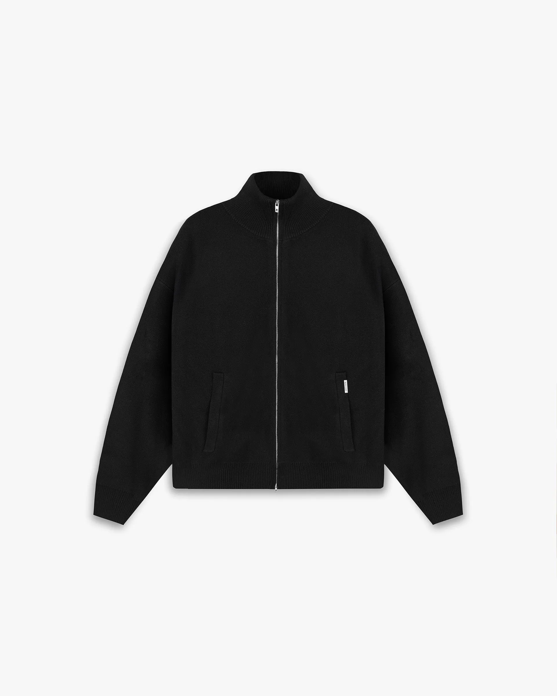 Initial Knitted Track Jacket - Jet Black