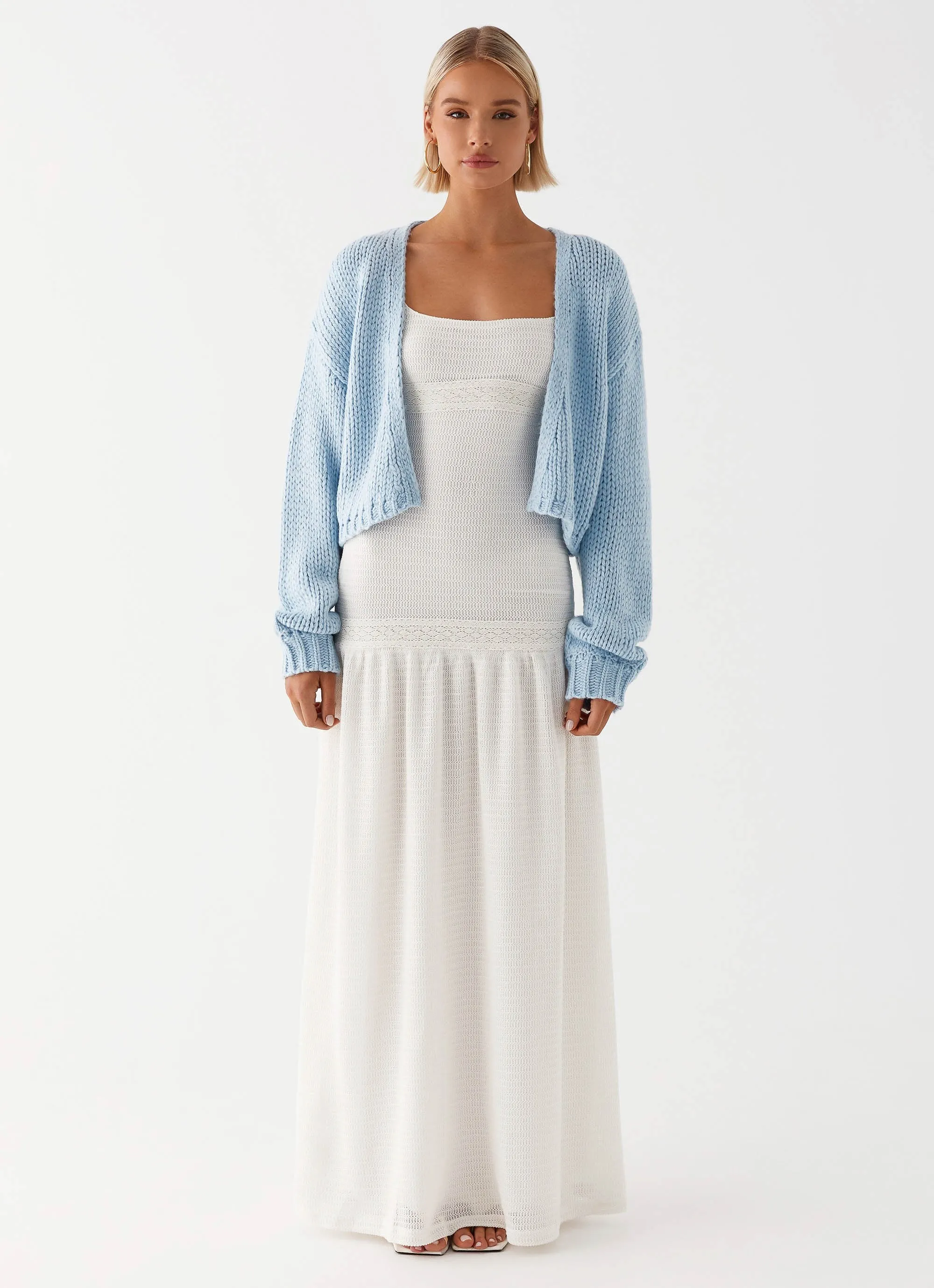 Jasleen Knit Cardigan - Blue