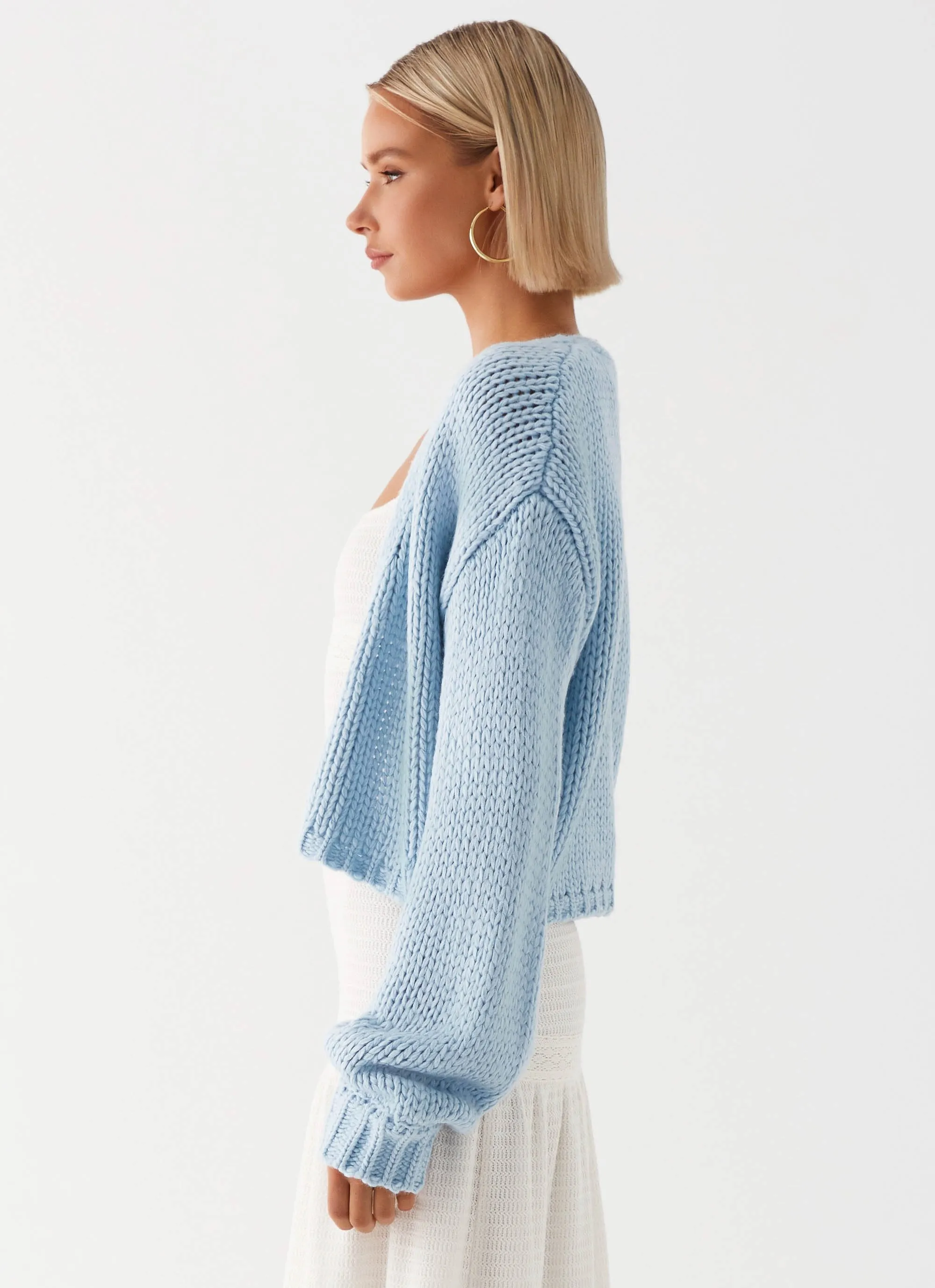 Jasleen Knit Cardigan - Blue