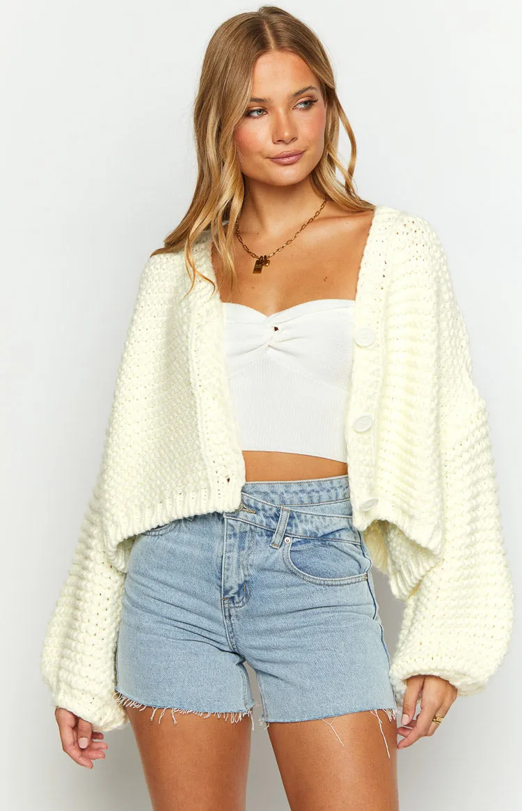 Jen White Knit Cardigan