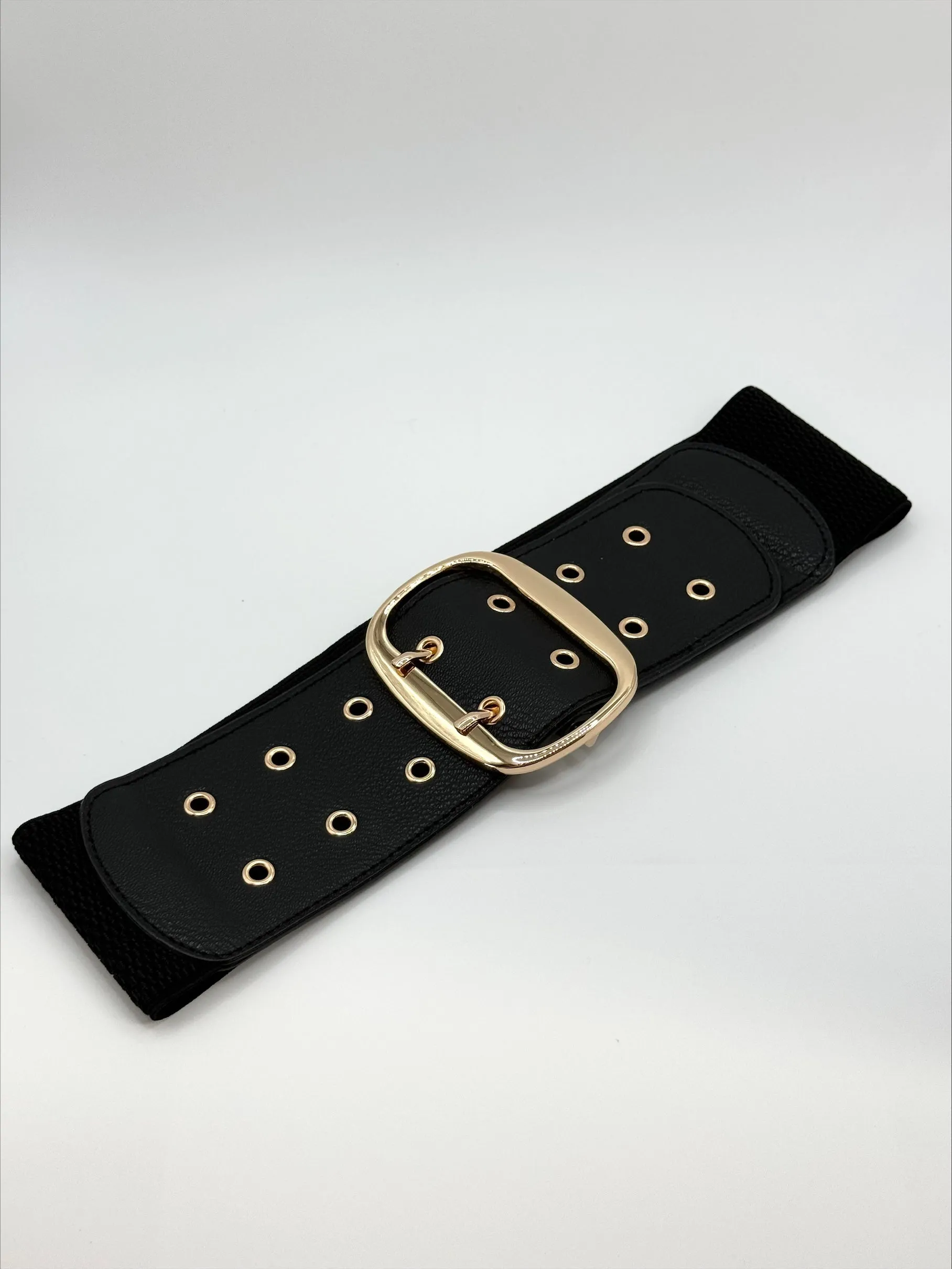 Kelly Chunky Black Stretch Waist Belt