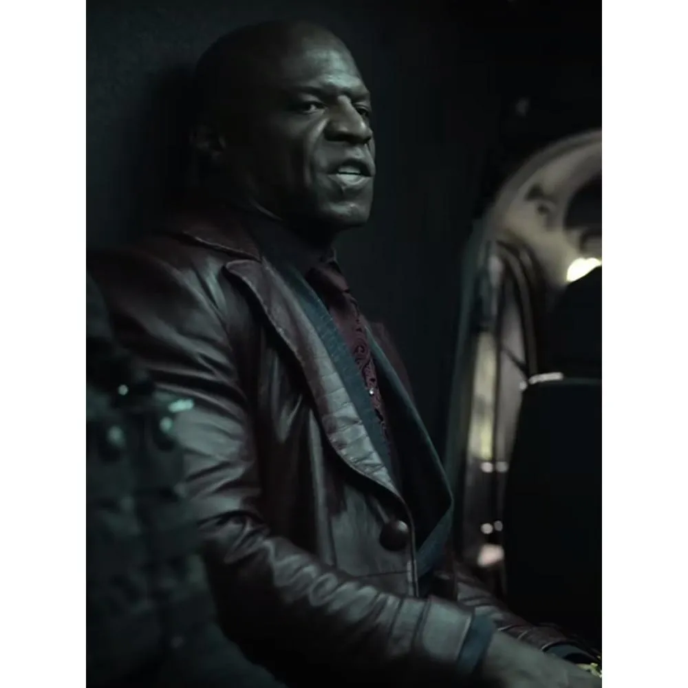 Killers Game Terry Crews Maroon Leather Coat