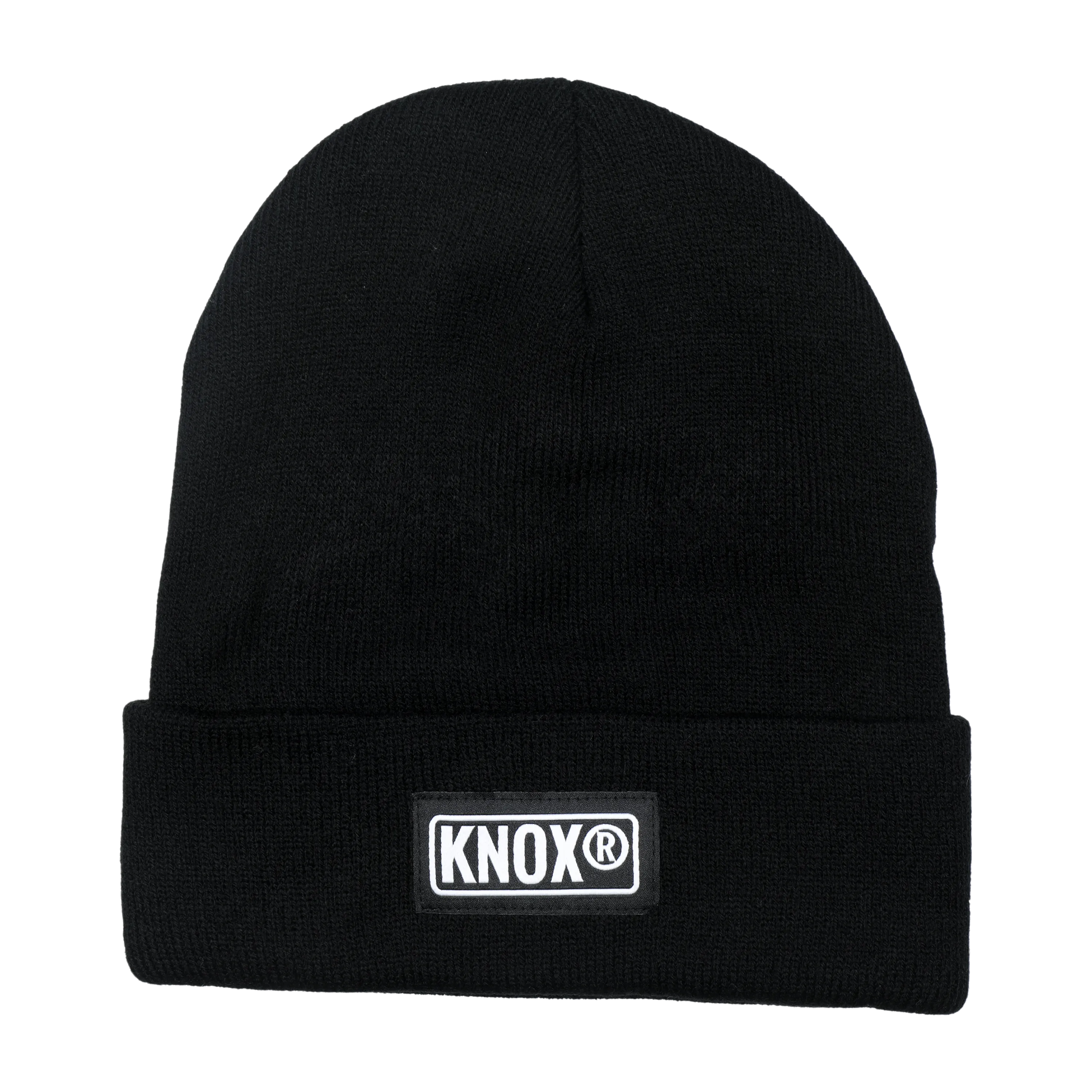 Knox Knit Cuffed Black Beanie