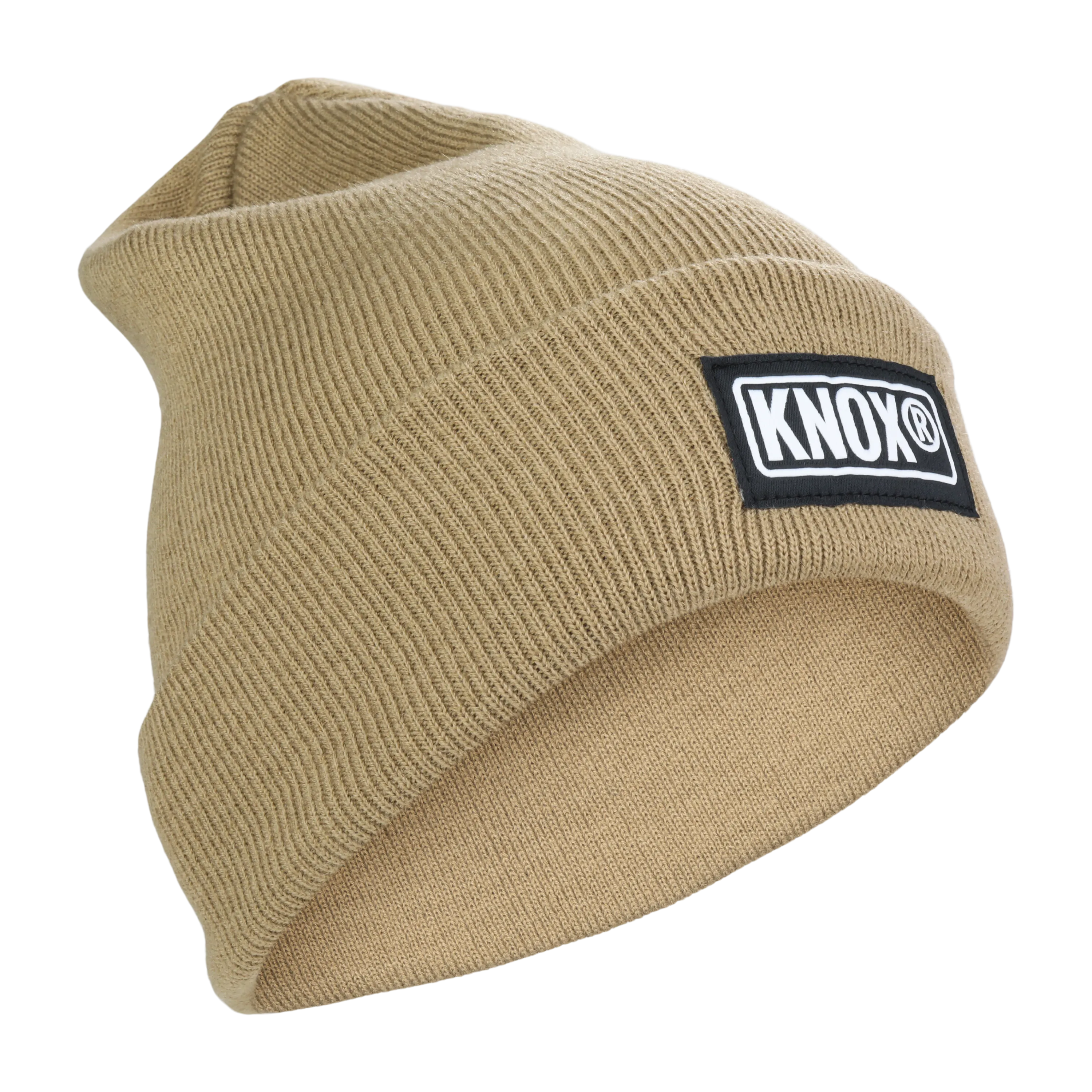 Knox Knit Cuffed Tan Beanie