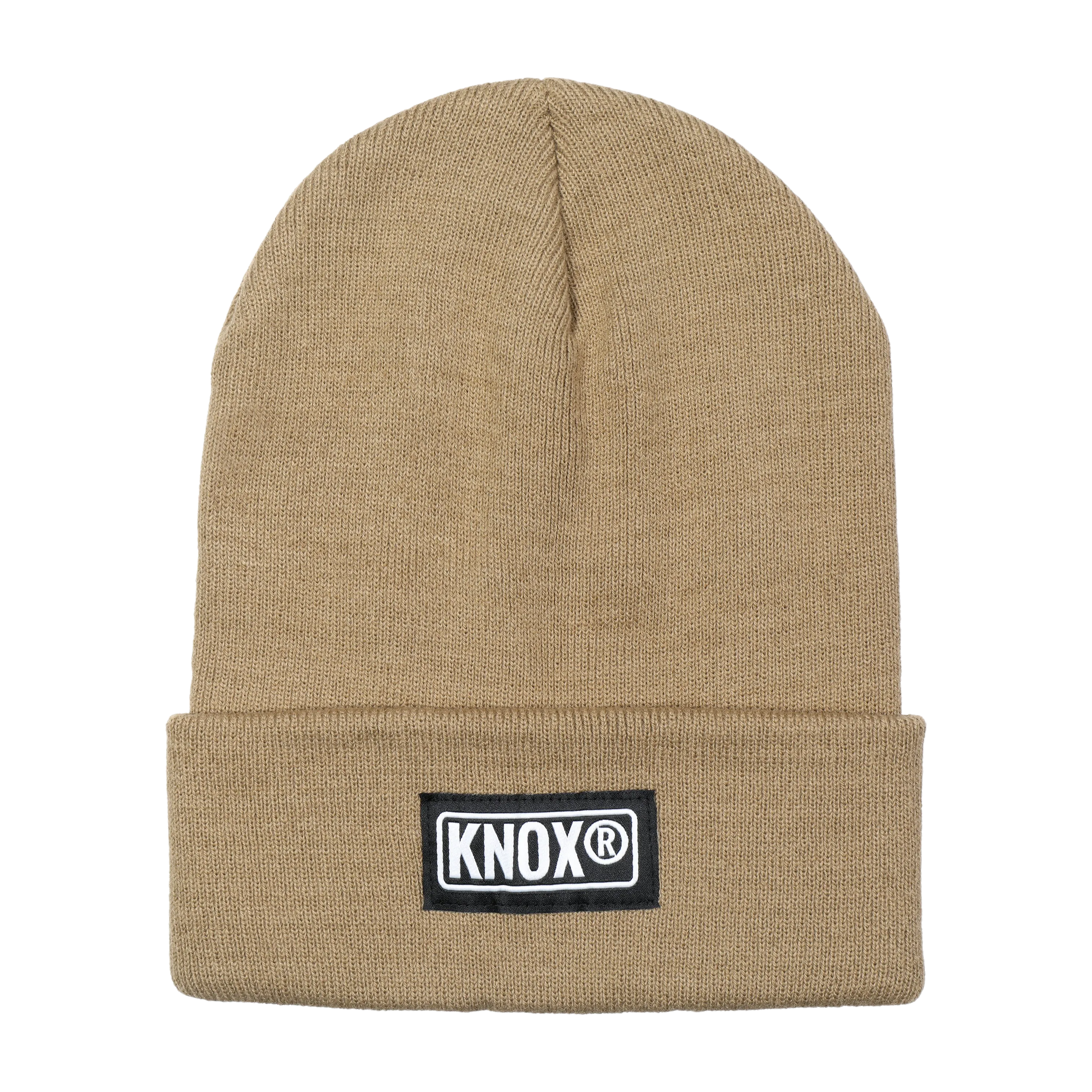 Knox Knit Cuffed Tan Beanie