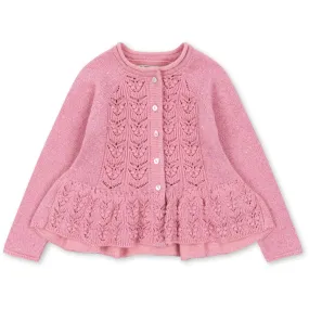 Konges Sløjd Powder Pink Cabby Frill Cardigan