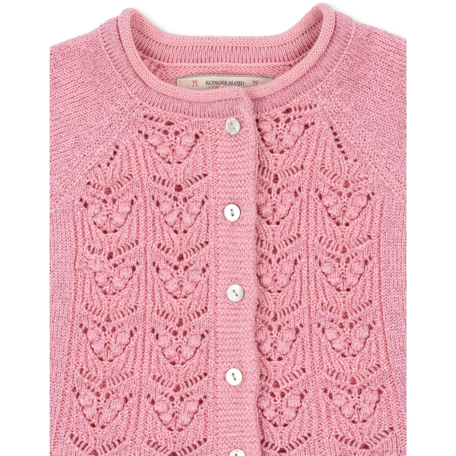 Konges Sløjd Powder Pink Cabby Frill Cardigan