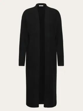 Lambswool long cardigan - RWS - Black Jet