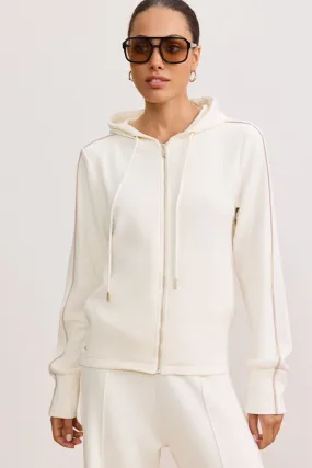 LARA zip up cardigan - Marshmellow