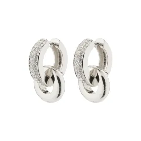 Learn Silver Plated Crystal Hoops