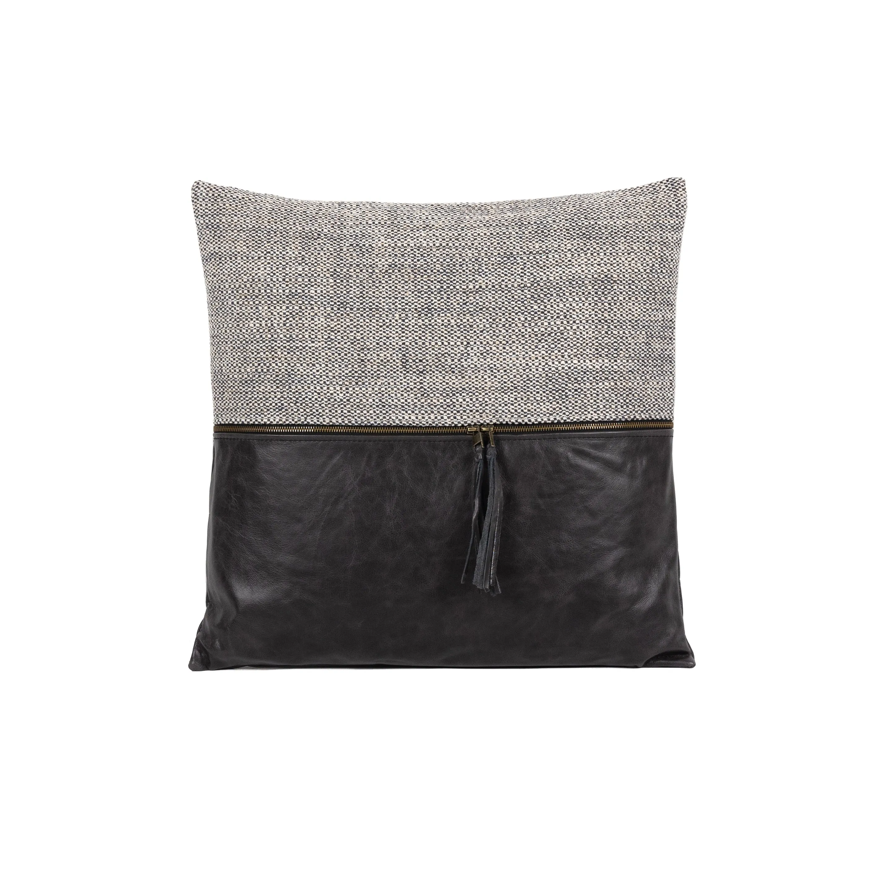 Leather & Linen Pillow