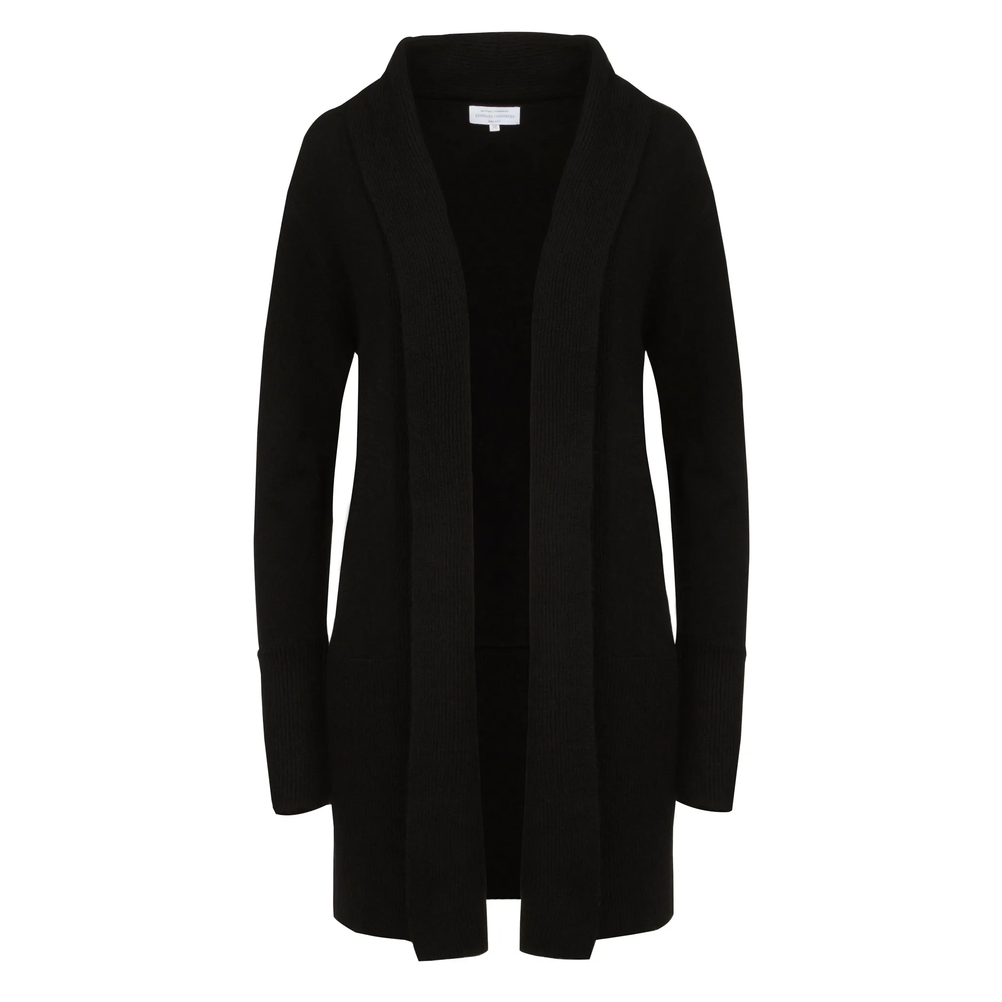 Long Cashmere Cardigan in Black