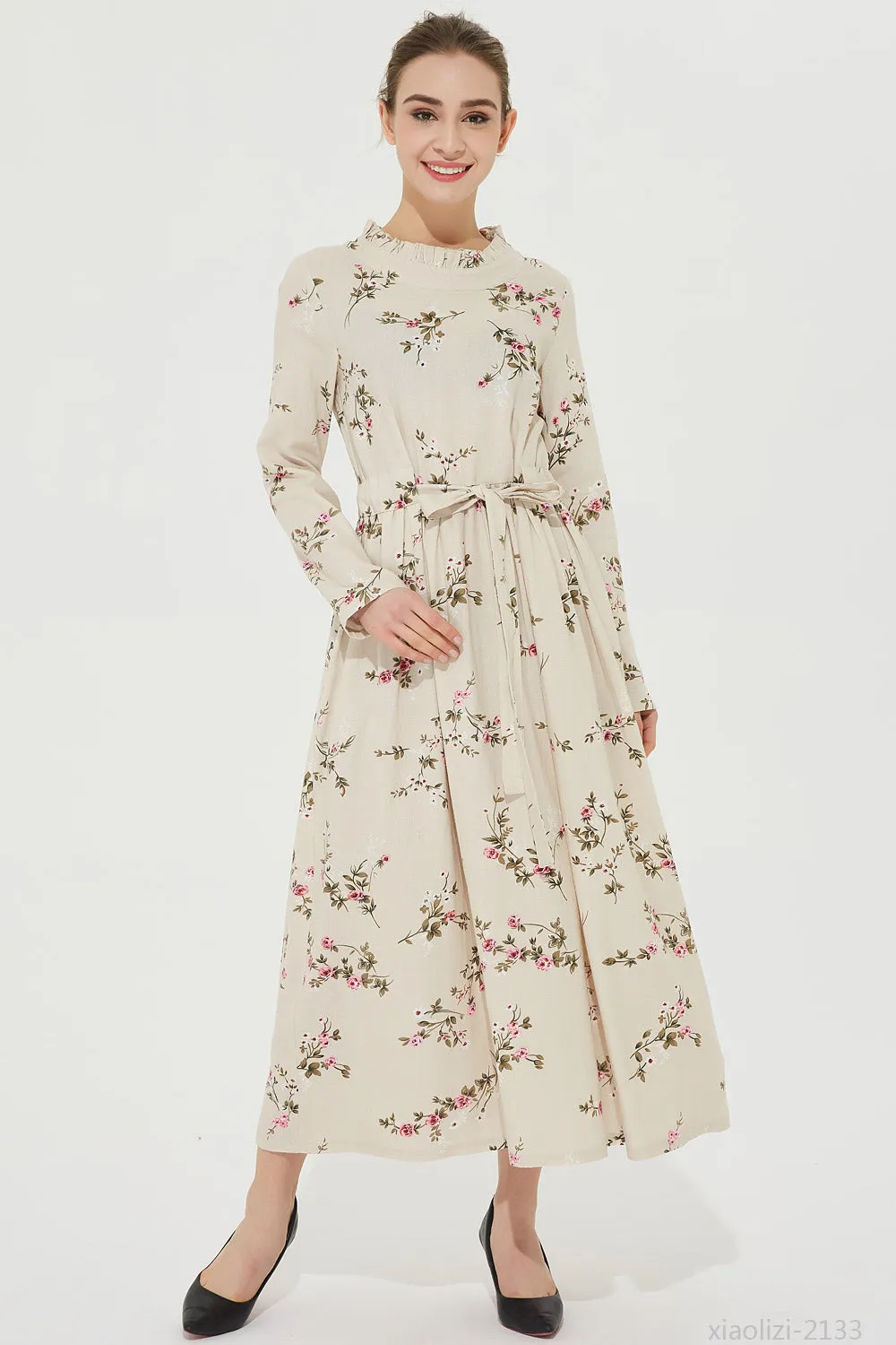 long sleeves garden party dress for women 2133