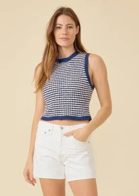 Louise Sleeveless Top - Navy Combo