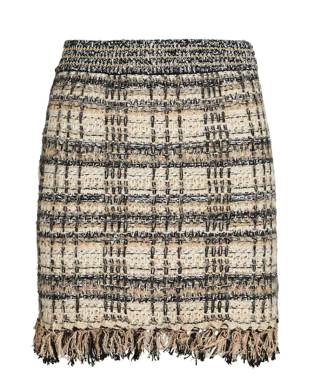 Loveshackfancy Balsam Knit Mini Skirt in Black