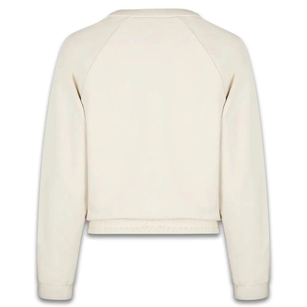 Malbon Gianna II Raglan Pullover Golf Sweatshirt Bone - FW24 Women