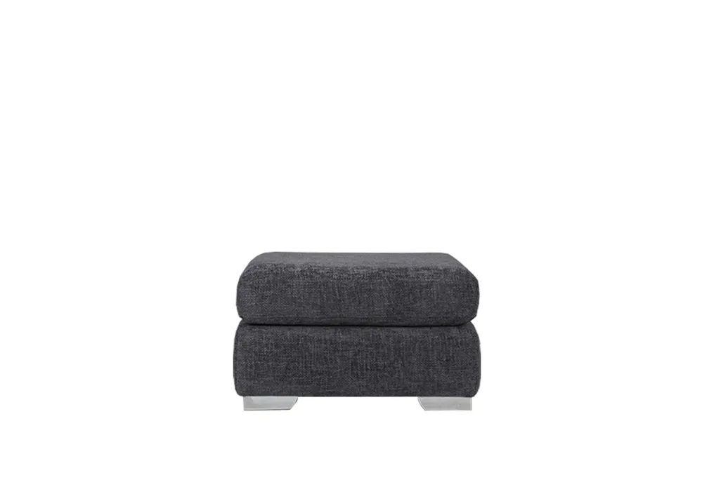 Marino | Footstool | Hopsack Charcoal