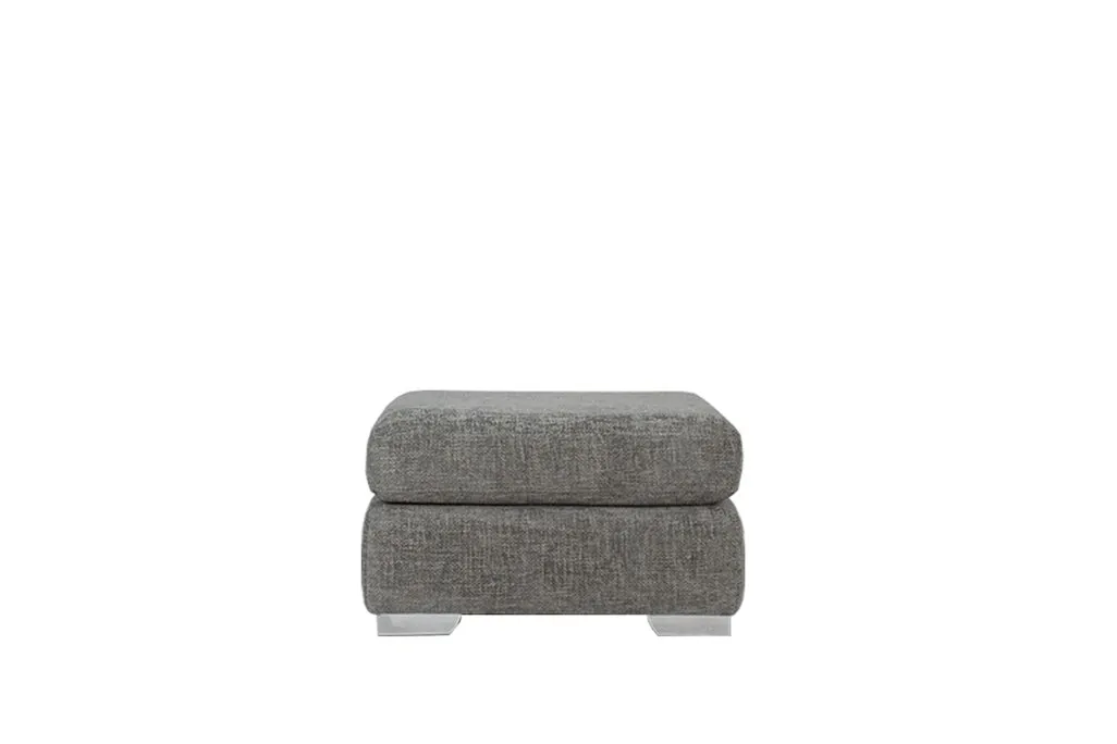 Marino | Footstool | Hopsack Platinum