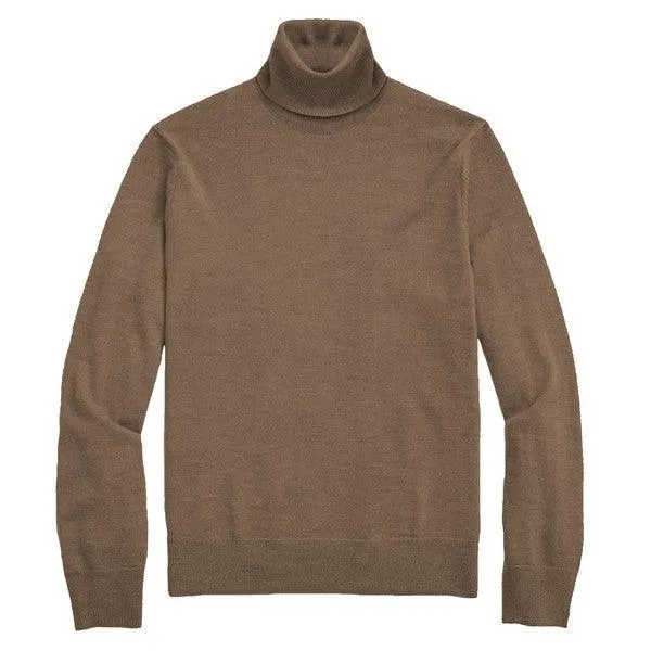 Mens Classic Solid Color Turtleneck Sweaters 6 Colors