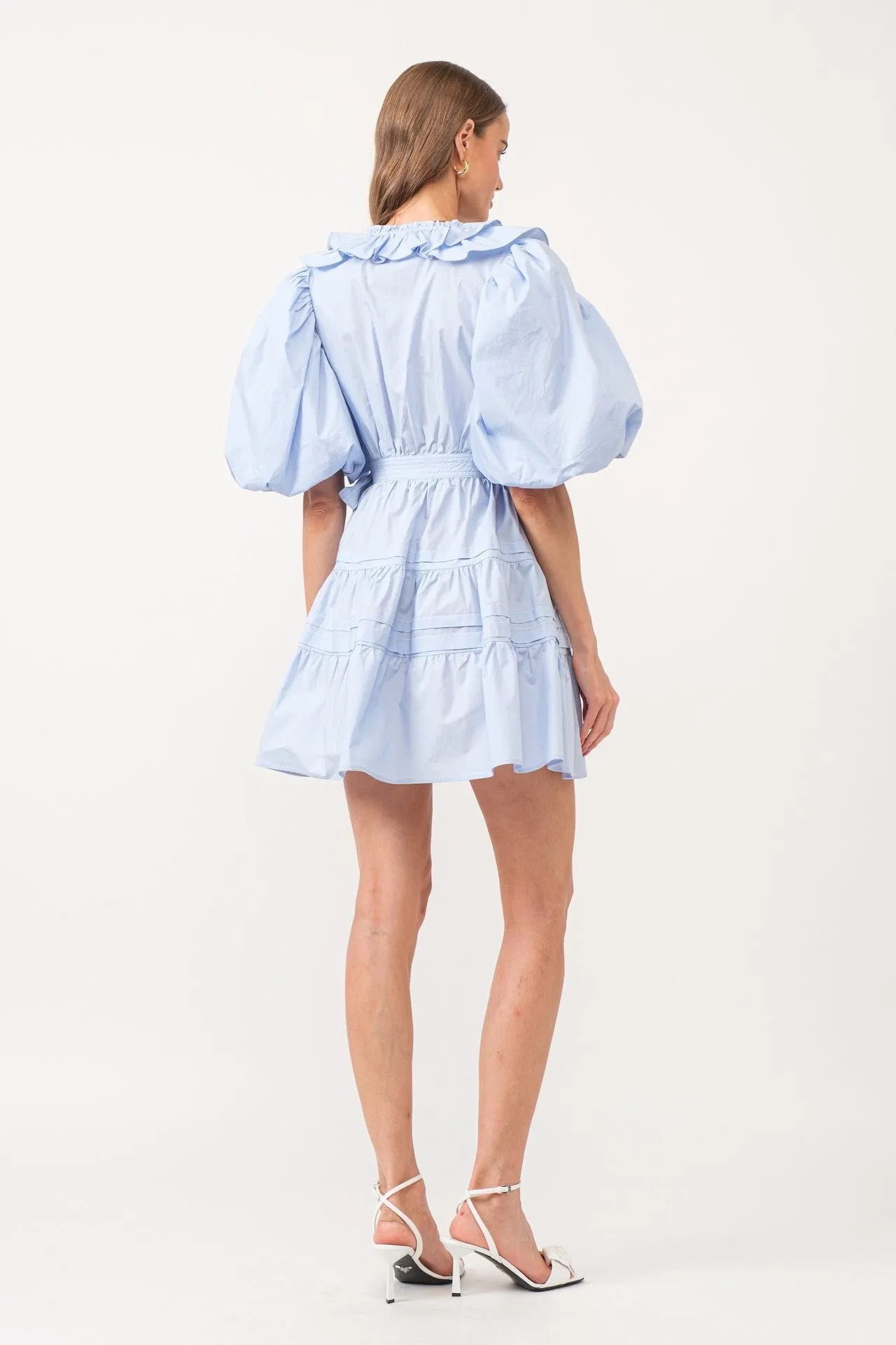 Milla Blue Poplin Mini Dress