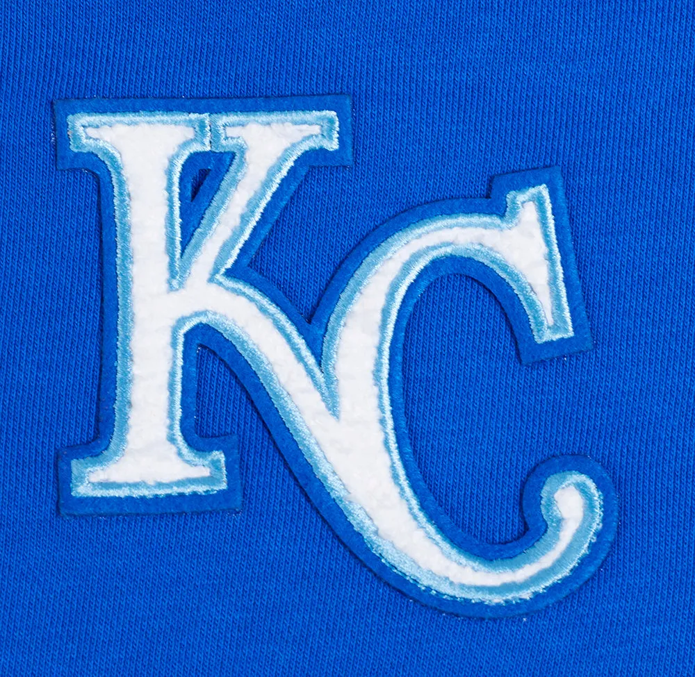 MLB KANSAS CITY ROYALS CLASSIC WOMEN'S CROPPED PO HOODIE (ROYAL BLUE)